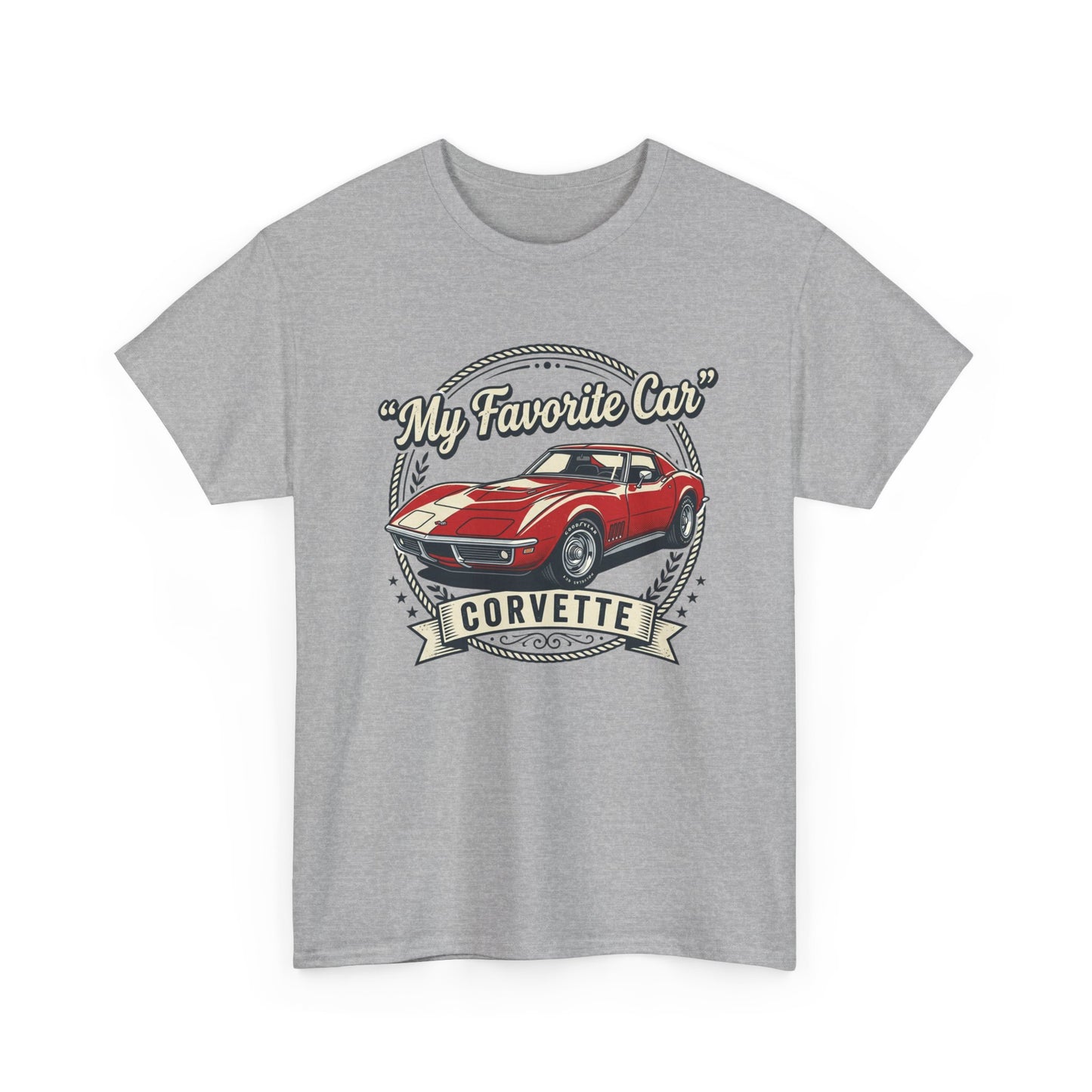 Corvette 'My Favorite Car' Classic Muscle Tee Printify