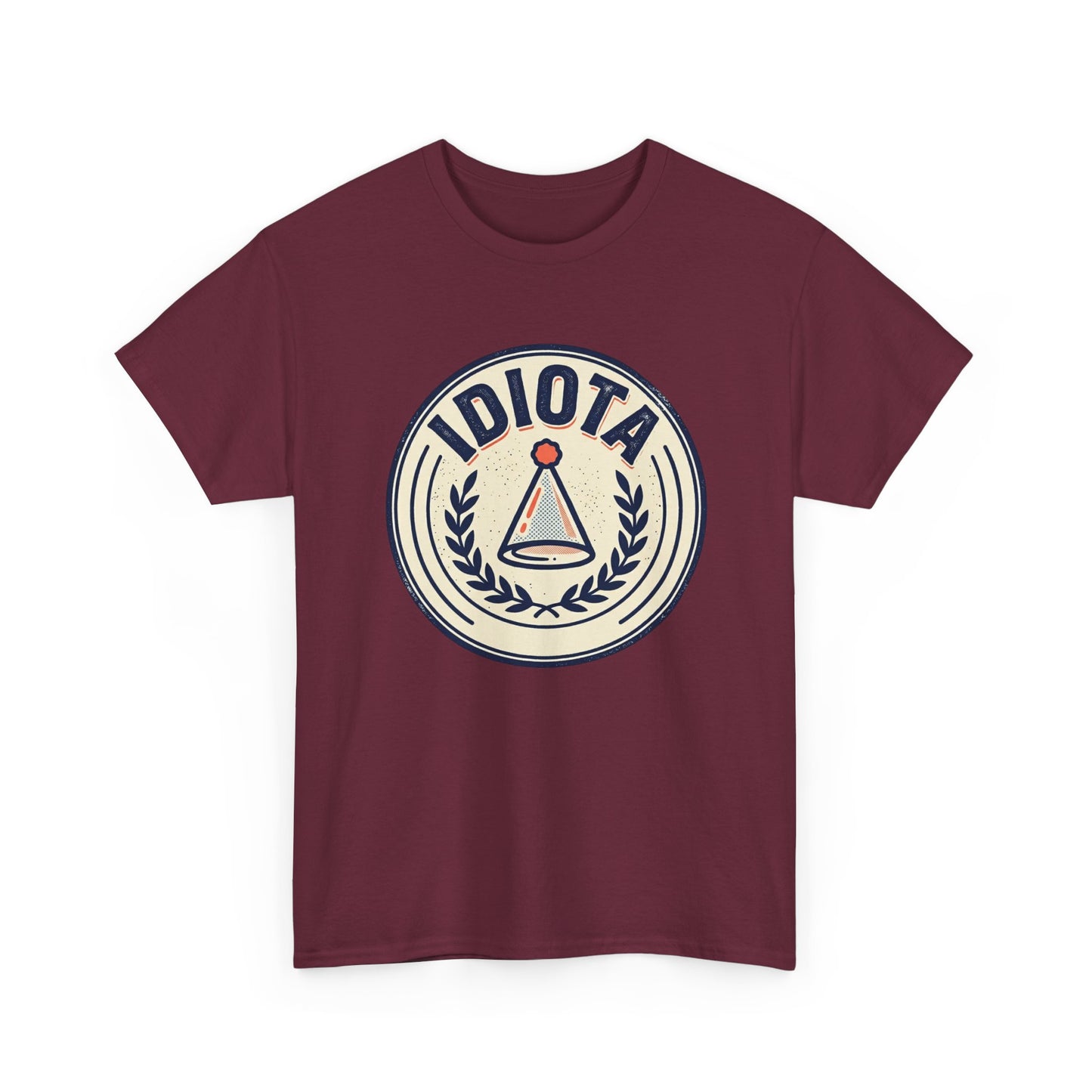 Idiota Crest T-Shirt — Vintage Emblem Graphic Tee
