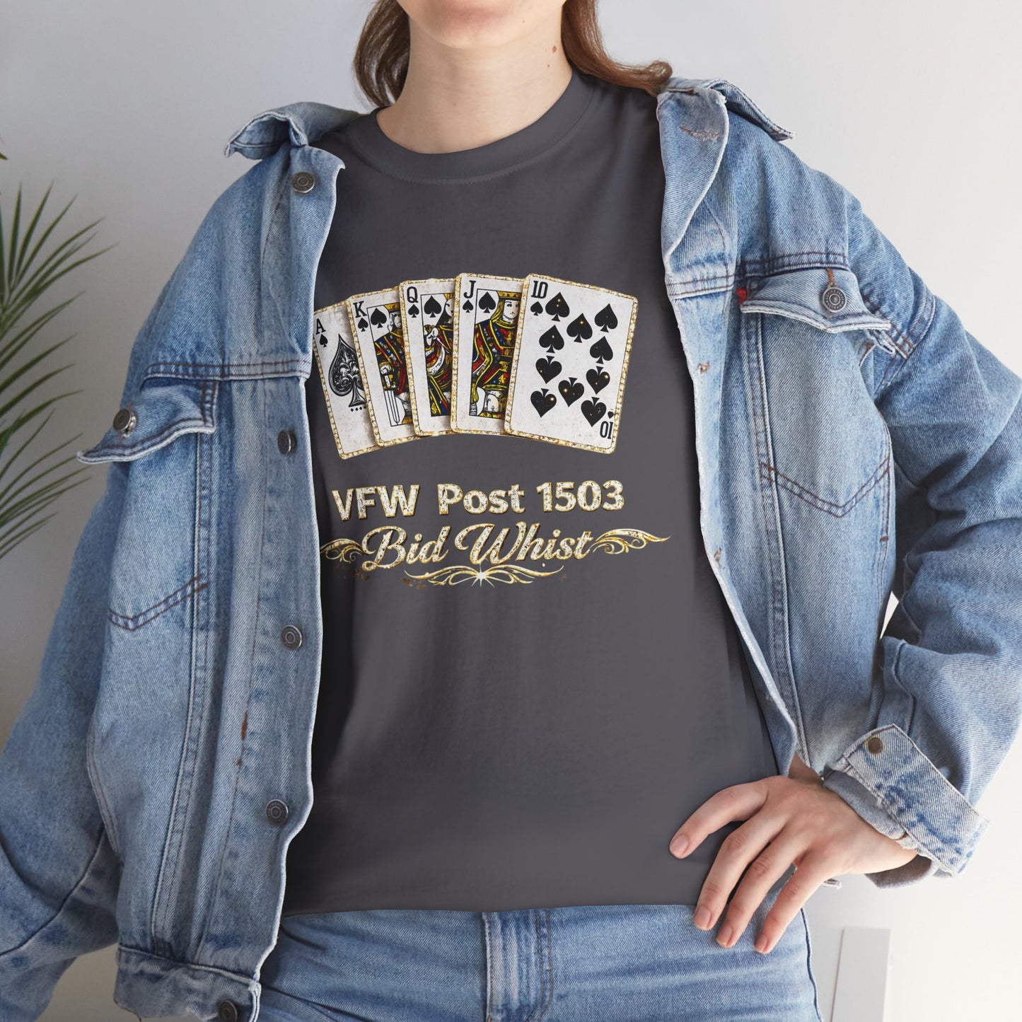 Veterans VFW Poker Night Tee – "VFW Post 1503" Playing Cards Design