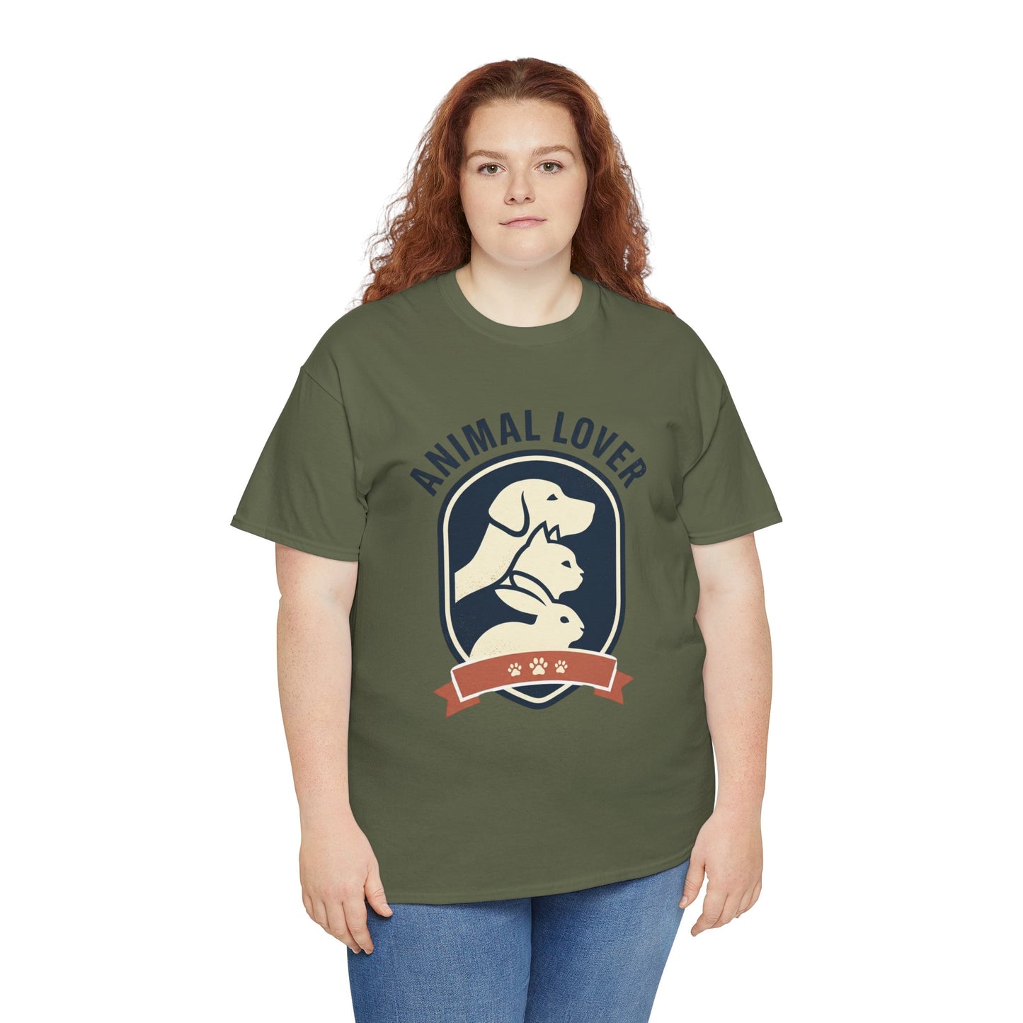 Animal Lover T-Shirt — Retro Pet Badge Tee (Dogs & Cats)