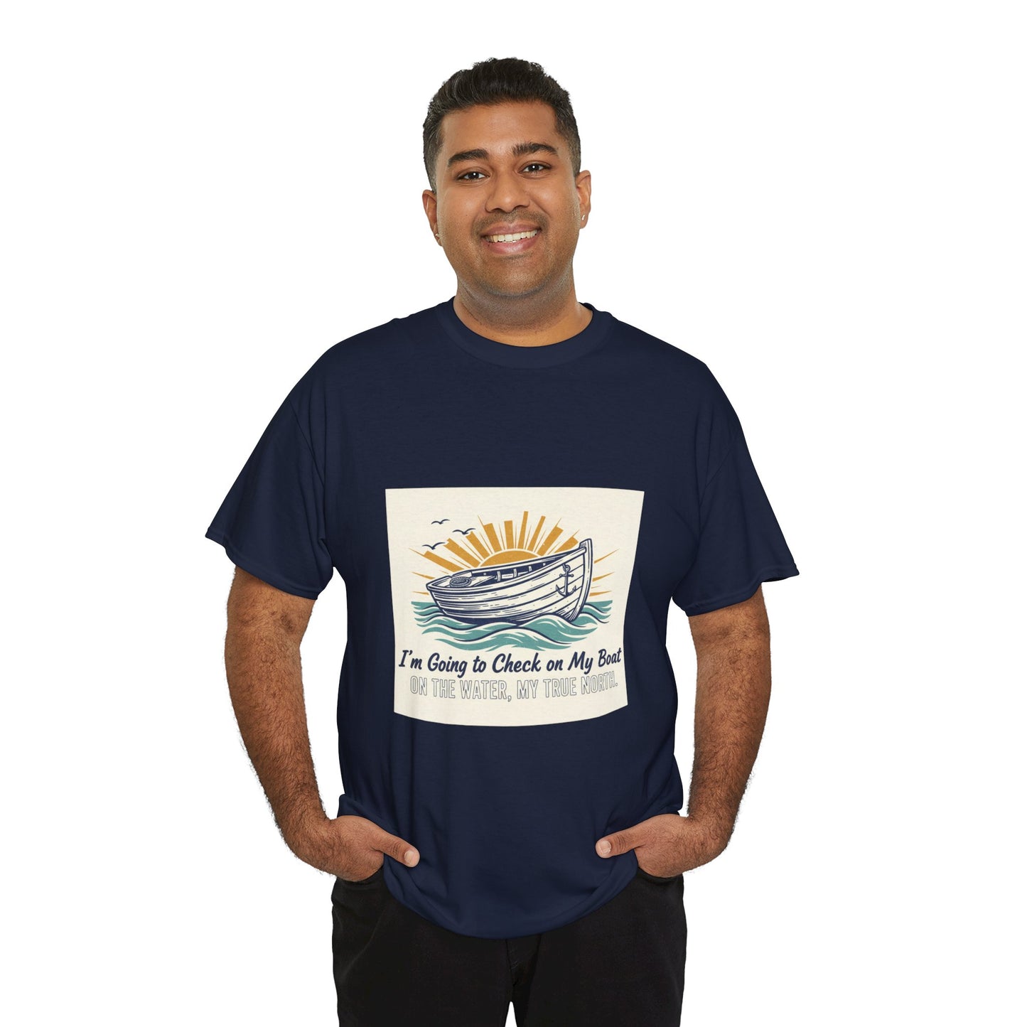 Boat T-Shirt — "I'm Going to Check on My Boat" Vintage Nautical Tee