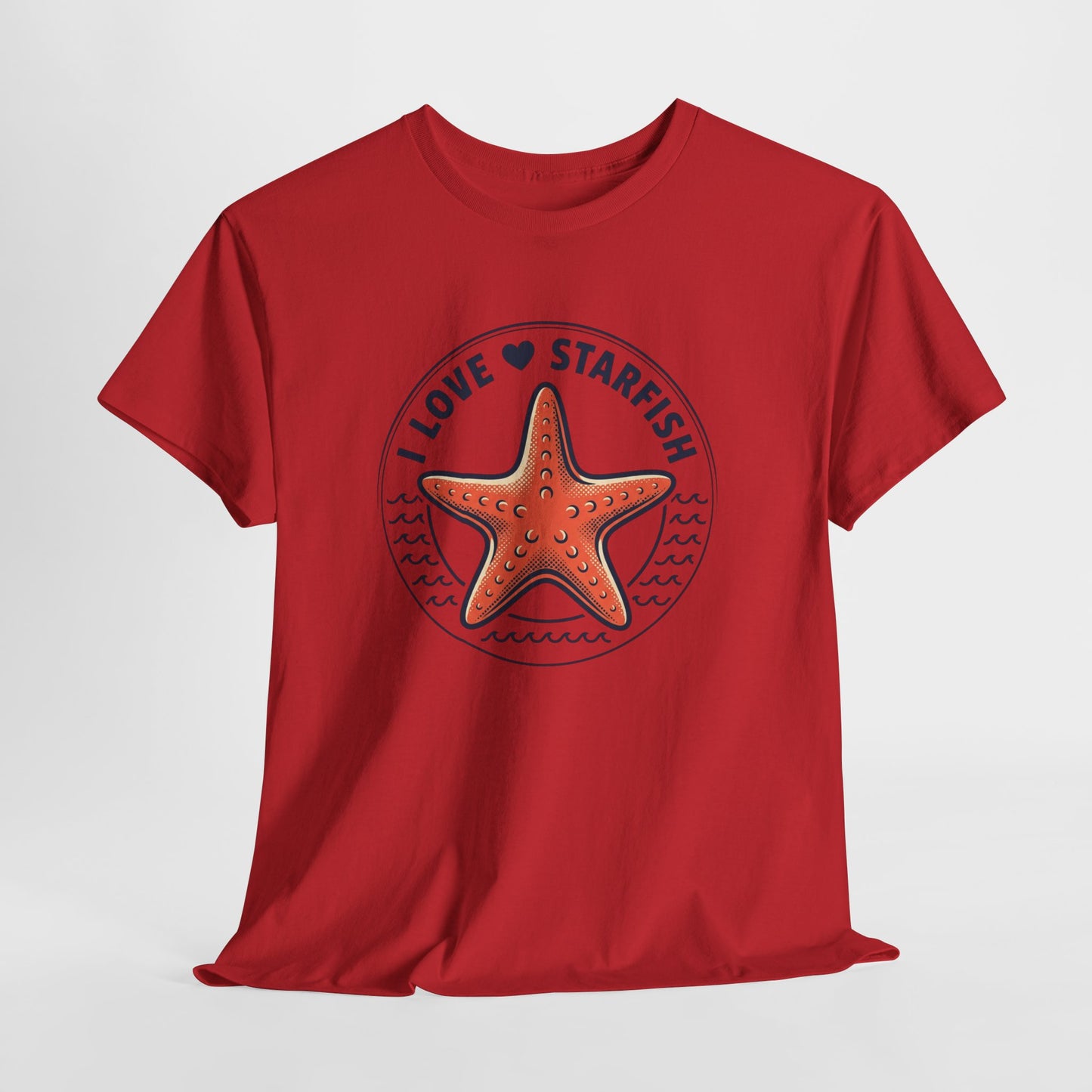 Starfish Tee — "I Love Starfish" Beach Graphic T-Shirt