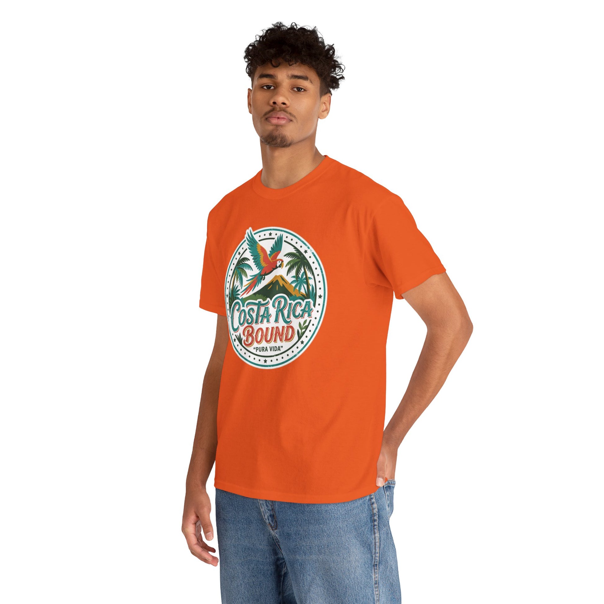 Costa Rica Bound T-Shirt — Tropical Parrot Travel Tee Printify