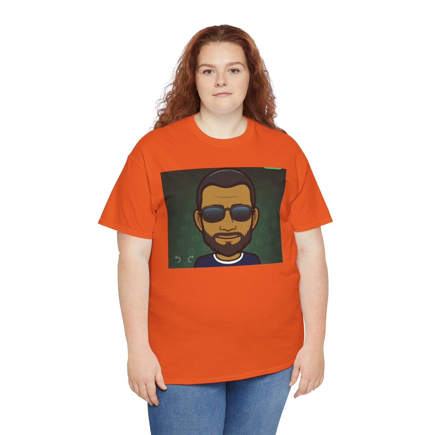 Bitmoji Portrait Tee — Cool Sunglasses Avatar Graphic T-Shirt Printify