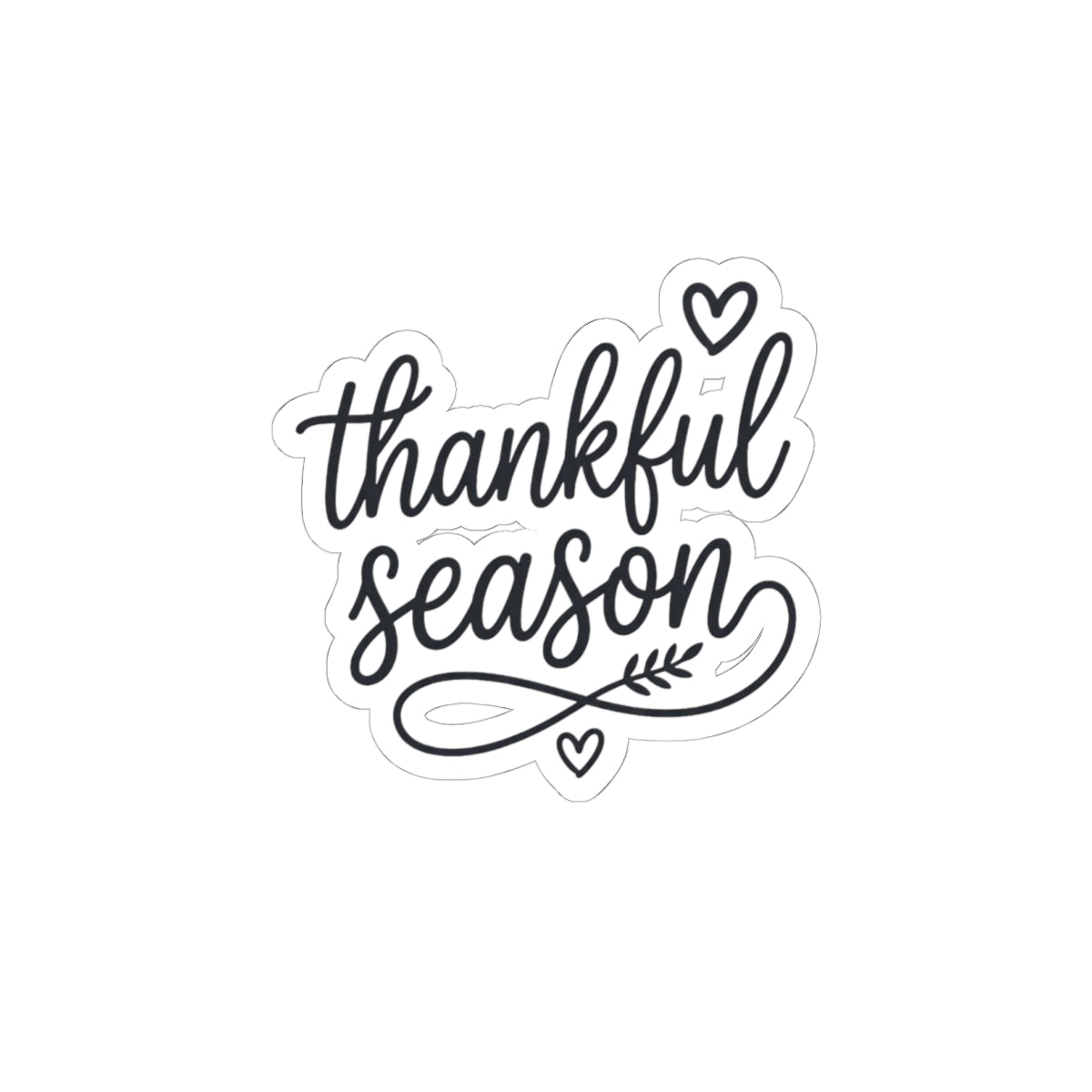 Thankful Season Sticker | Thanksgiving Fall, Harvest Script Vinyl