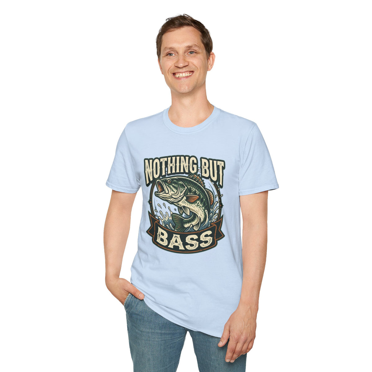 Nothing But Bass Fishing T-Shirt — Retro Largemouth Bass Graphic Tee