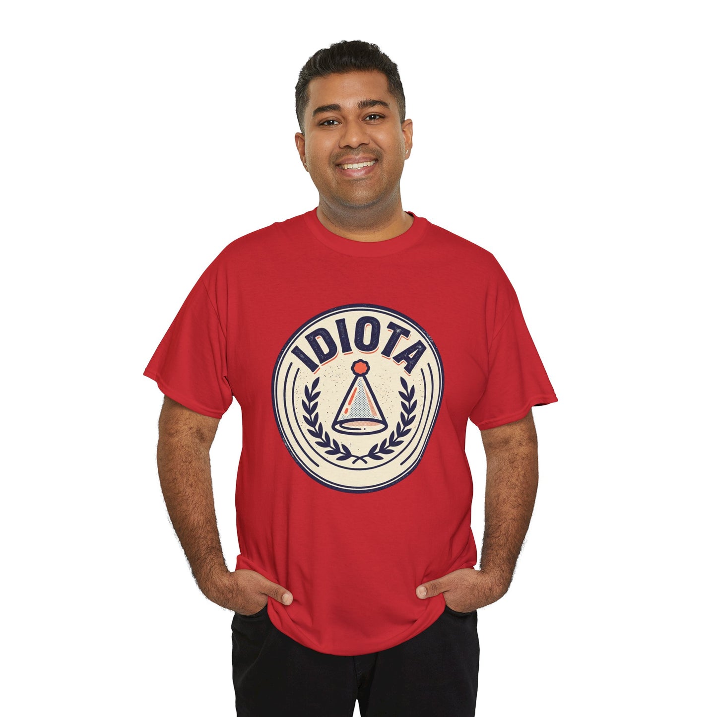 Idiota Crest T-Shirt — Vintage Emblem Graphic Tee