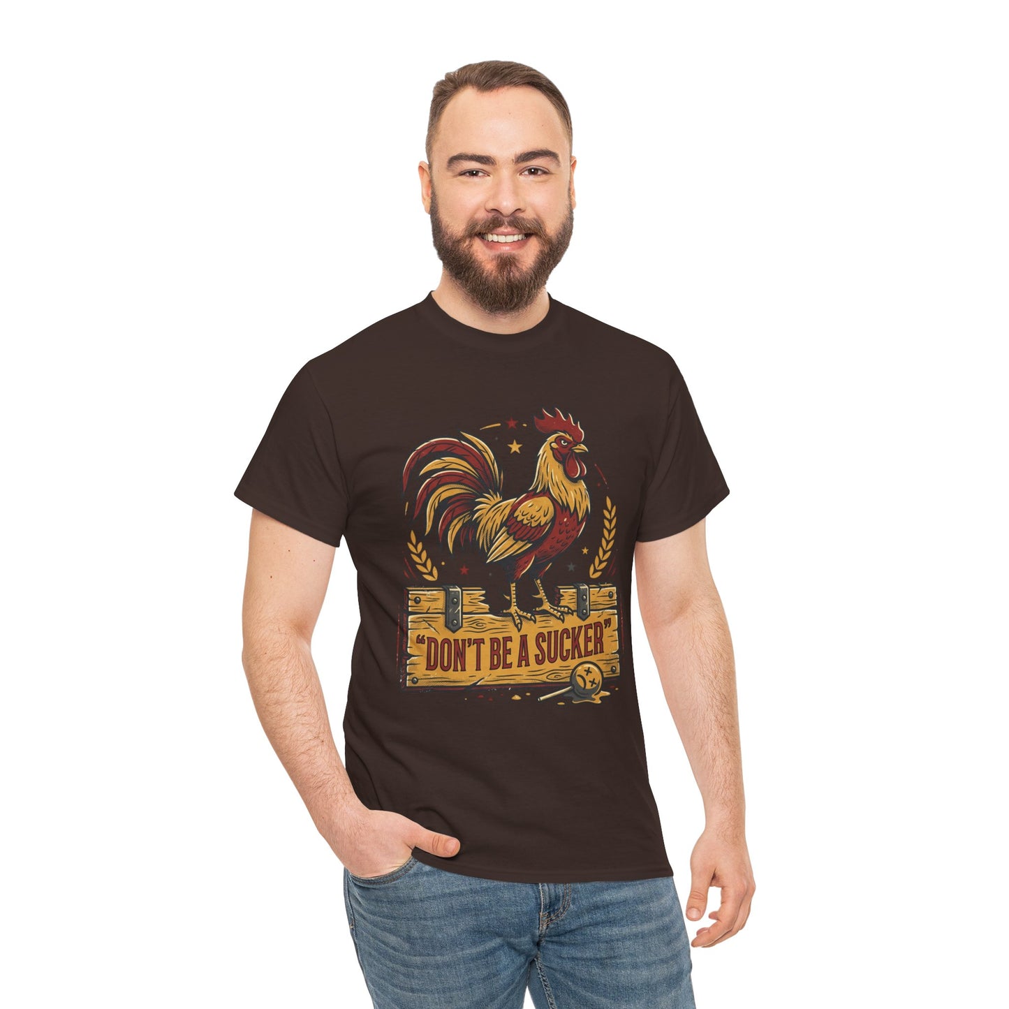 Rooster 'Don't Be a Sucker' Graphic Tee Printify