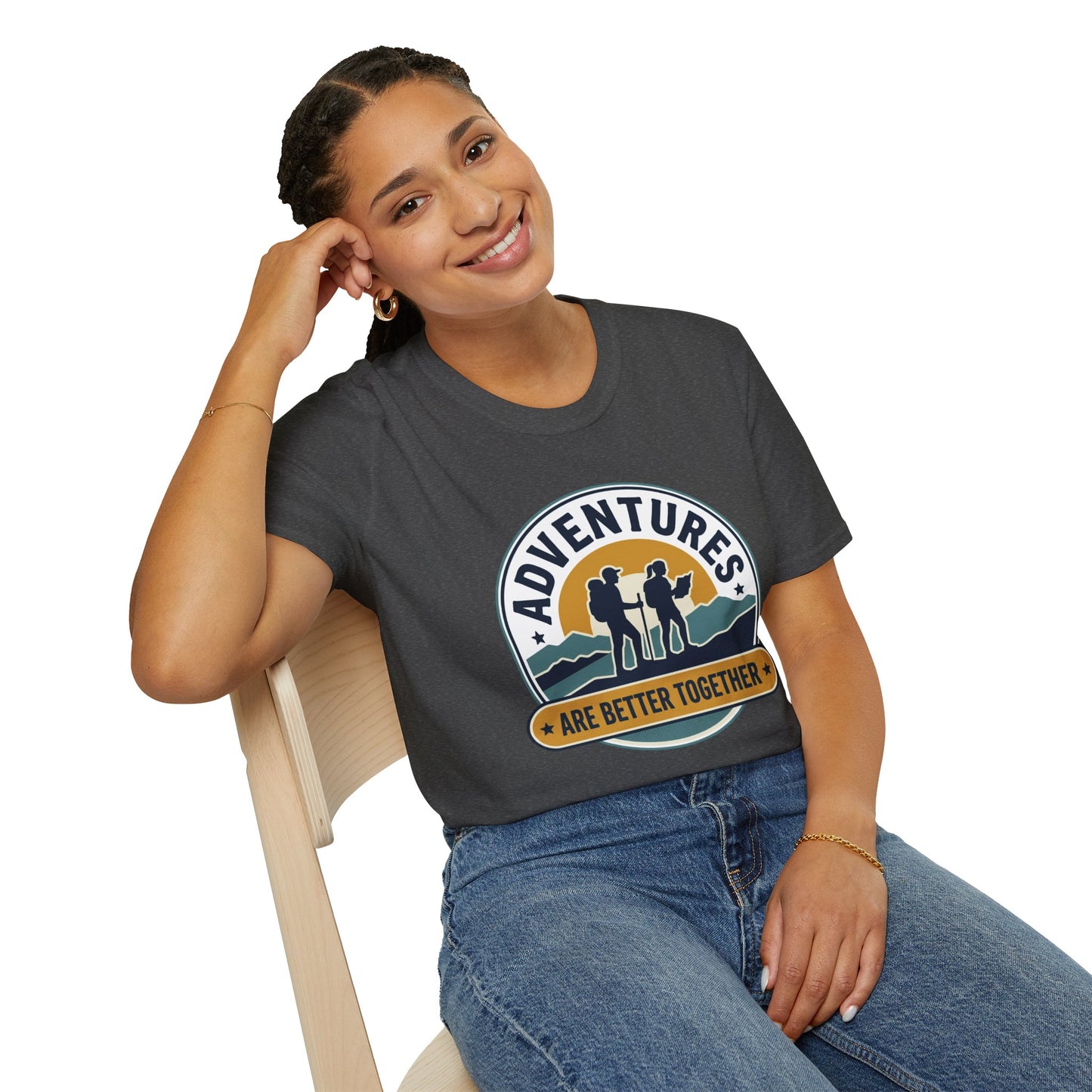 Adventures Are Better Together T-Shirt — Couples Hiking Outdoor Graphic Tee