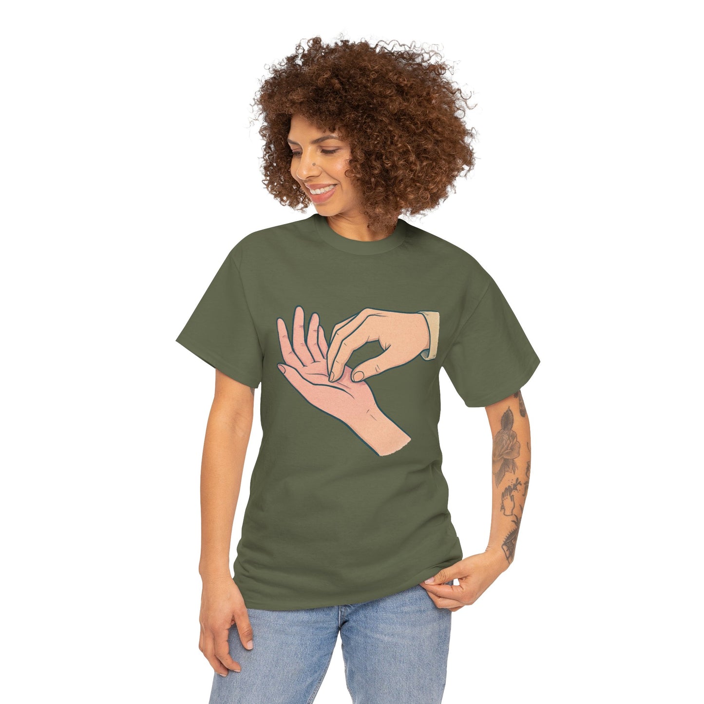 T-Shirt - Gentle Palm Reading Illustration Tee