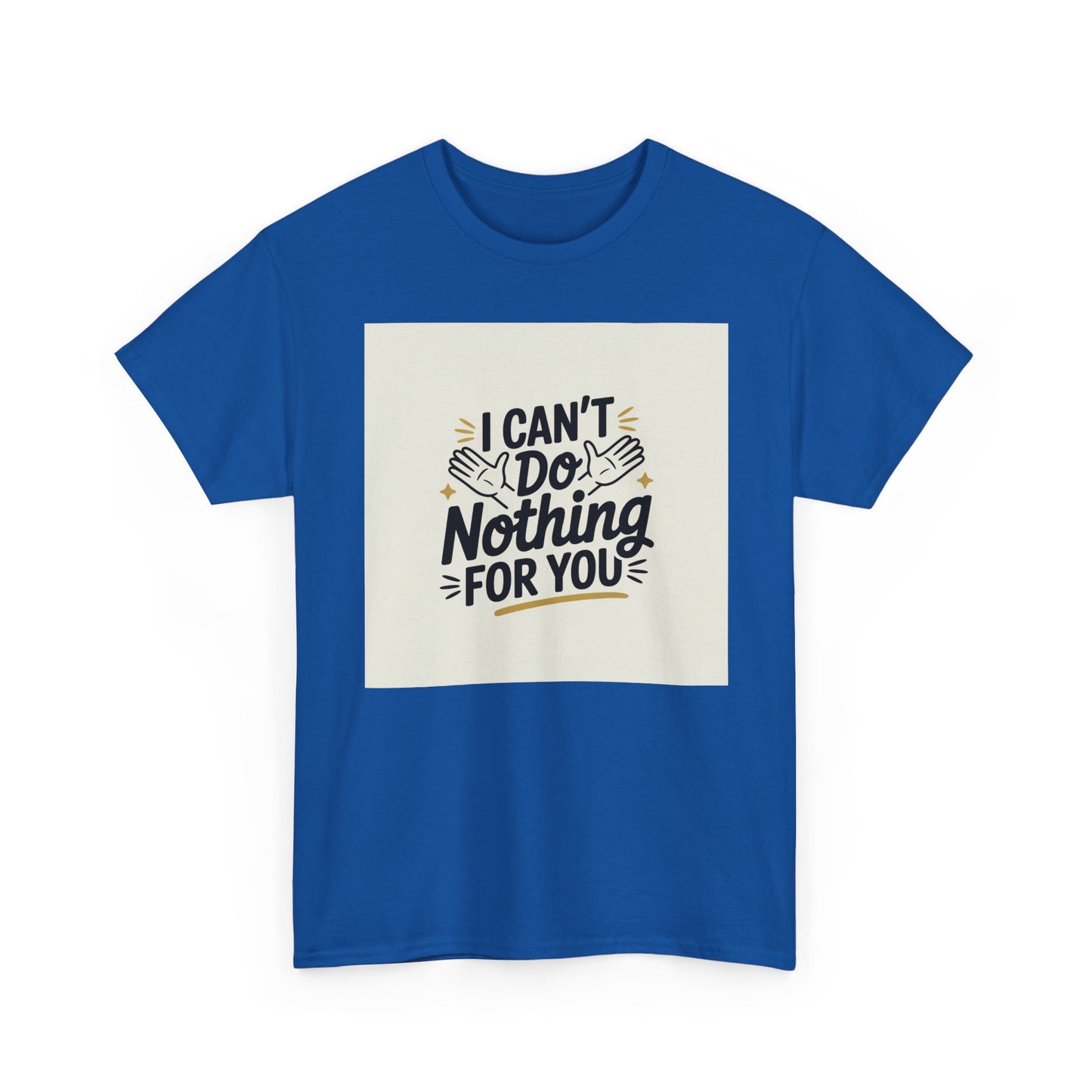 I Can't Do Nothing For You Tee — Funny Sarcastic Graphic Shirt