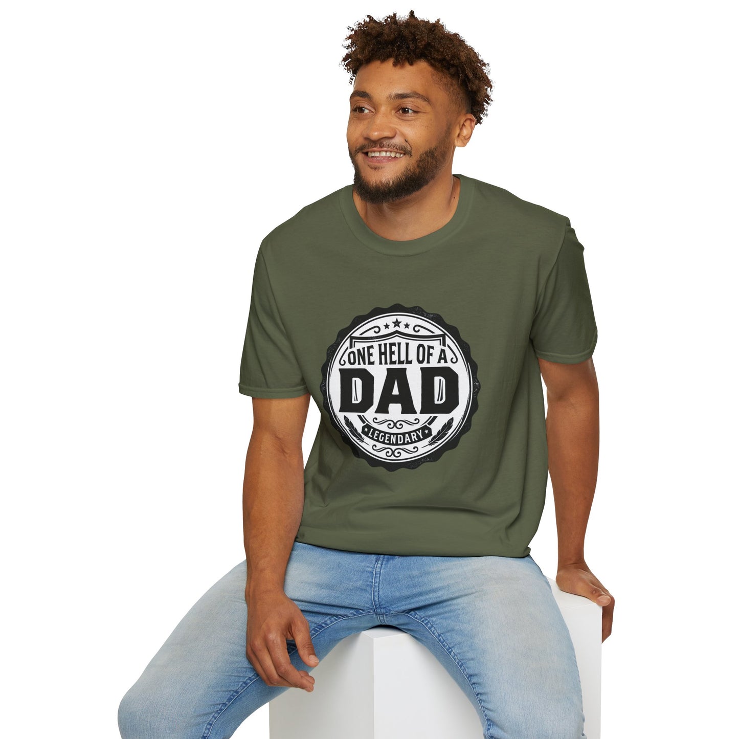 Gone Hell of a Dad T‑Shirt — Vintage Badge Father's Day Gift
