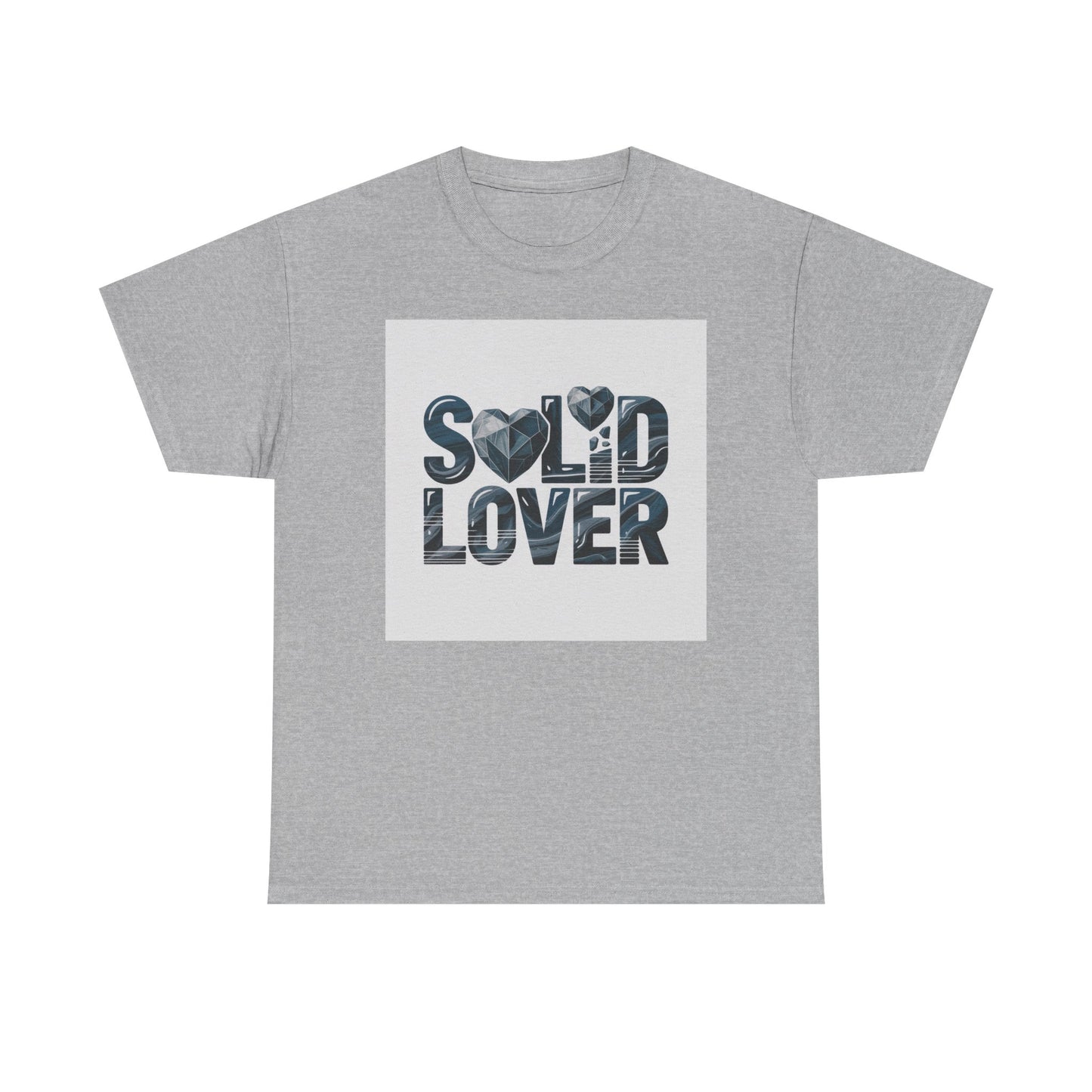 Solid Lover T‑Shirt — Bold Heart Typography Tee for Couples & Romance