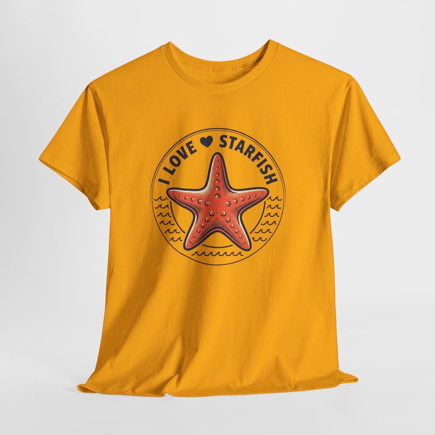 Starfish Tee — "I Love Starfish" Beach Graphic T-Shirt