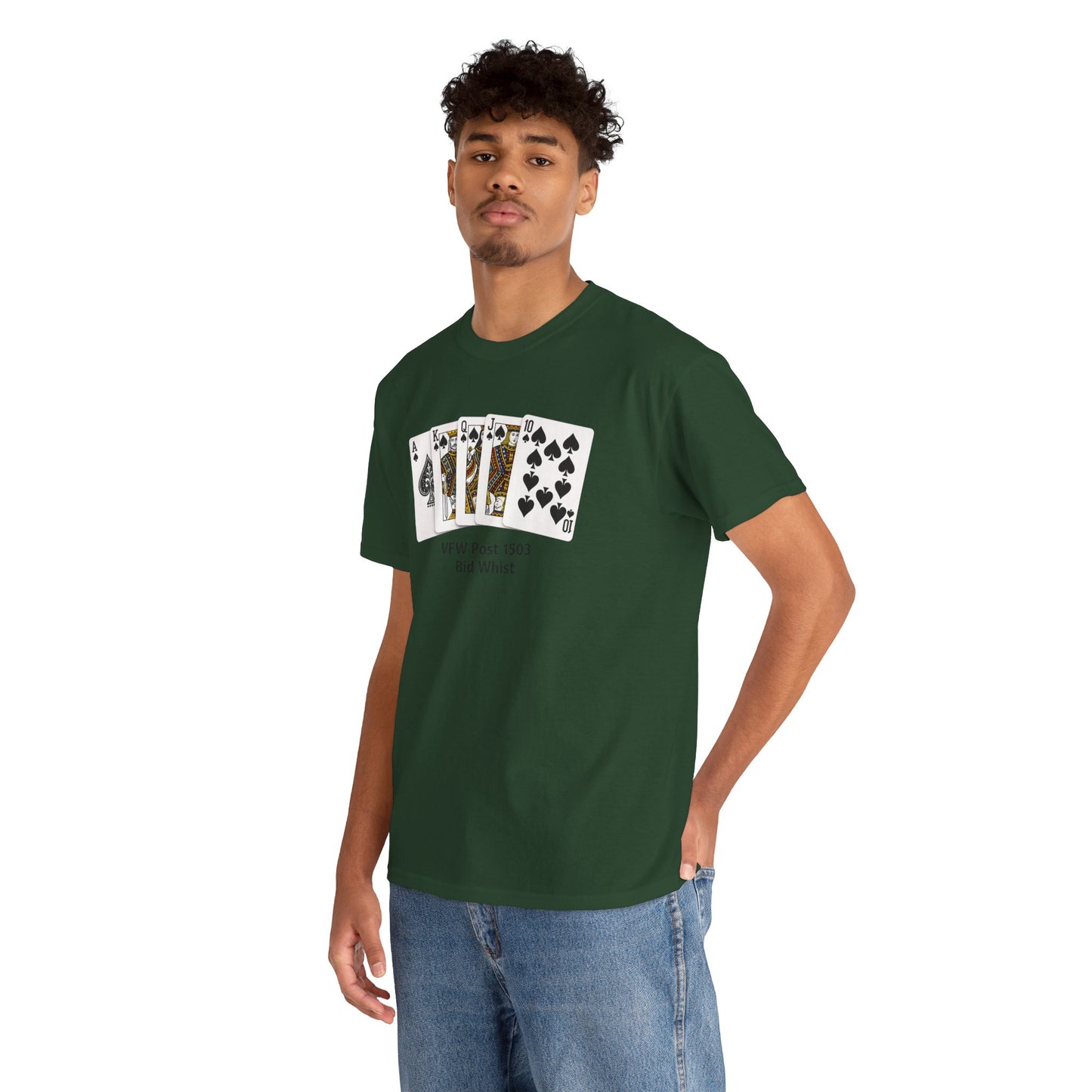 Bid Whist Card Tee — VFW Post 1501 Poker Night T-Shirt