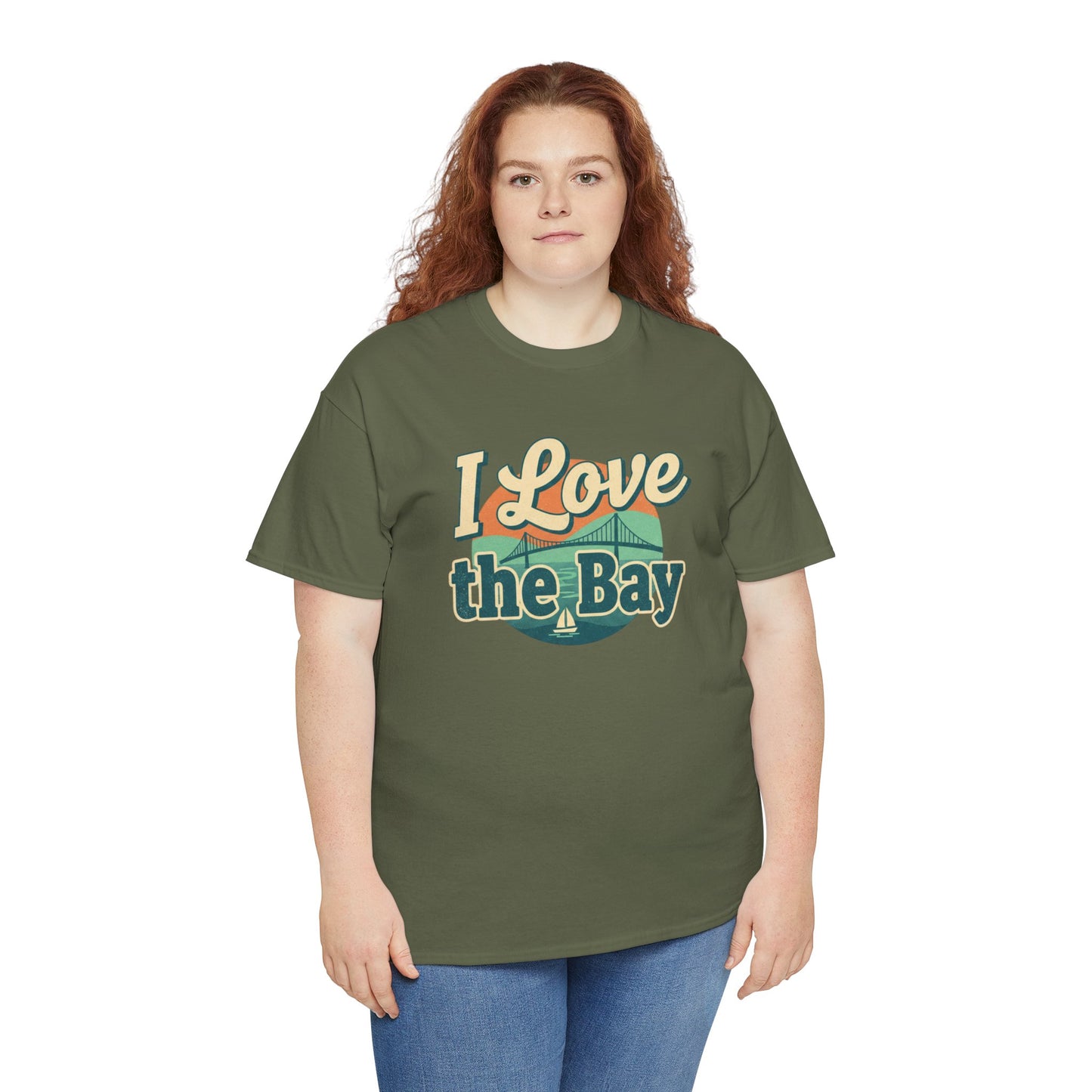 I Love the Bay T-Shirt — Retro Coastal Tee for Bay Lovers