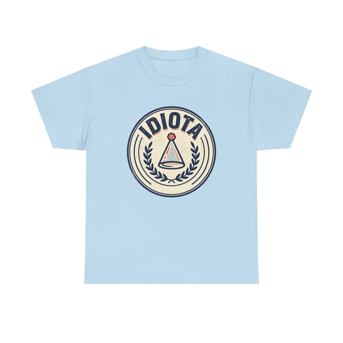 Idiota Crest T-Shirt — Vintage Emblem Graphic Tee