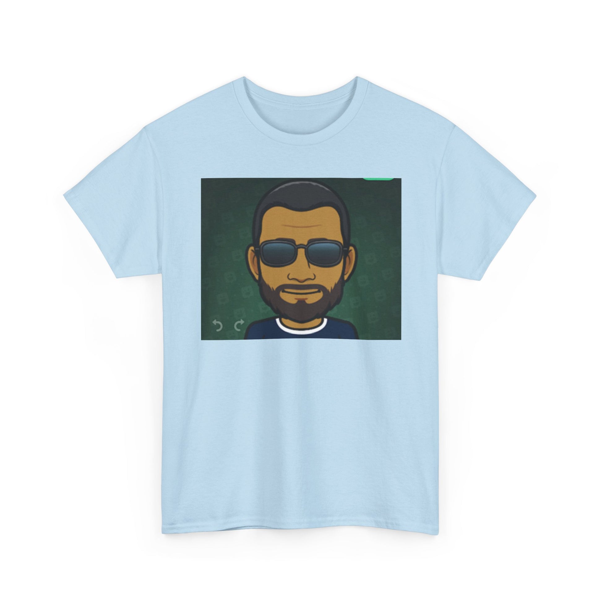 Bitmoji Portrait Tee — Cool Sunglasses Avatar Graphic T-Shirt Printify