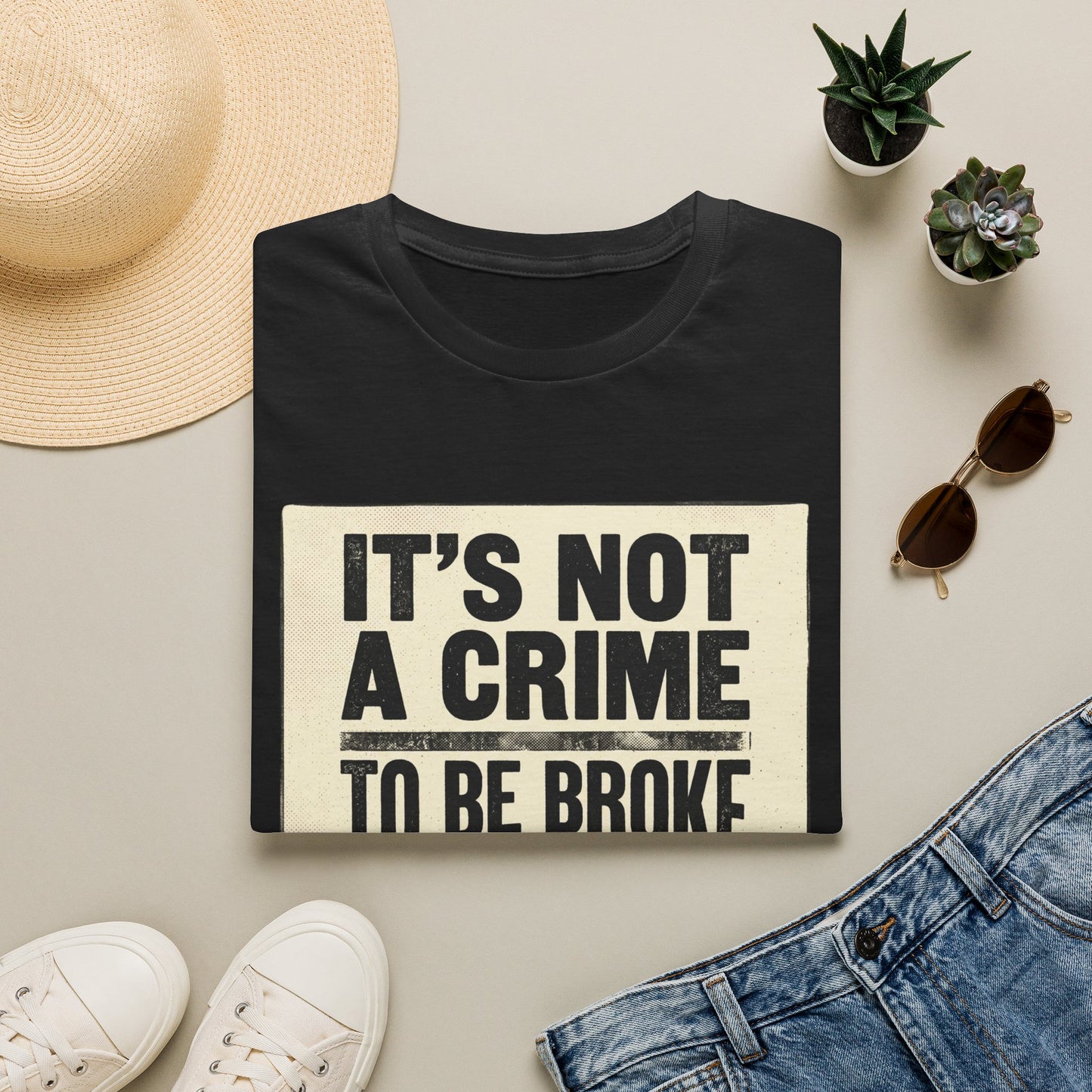 It's Not a Crime to Be Broke T-Shirt