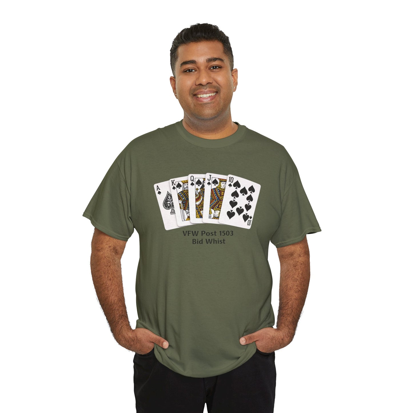 Bid Whist Card Tee — VFW Post 1501 Poker Night T-Shirt