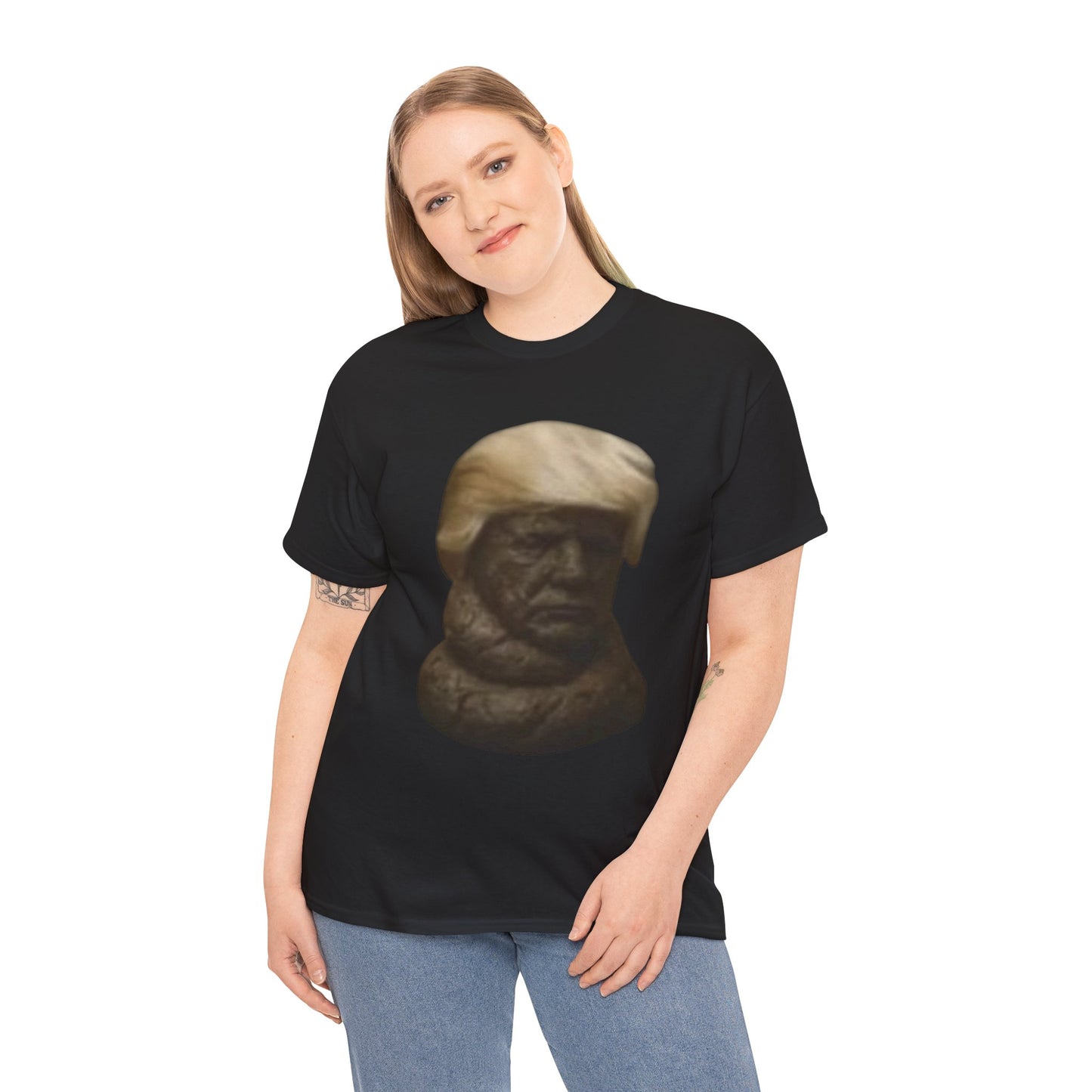 Graphic Tee — Bronze Bust Illustration T‑Shirt