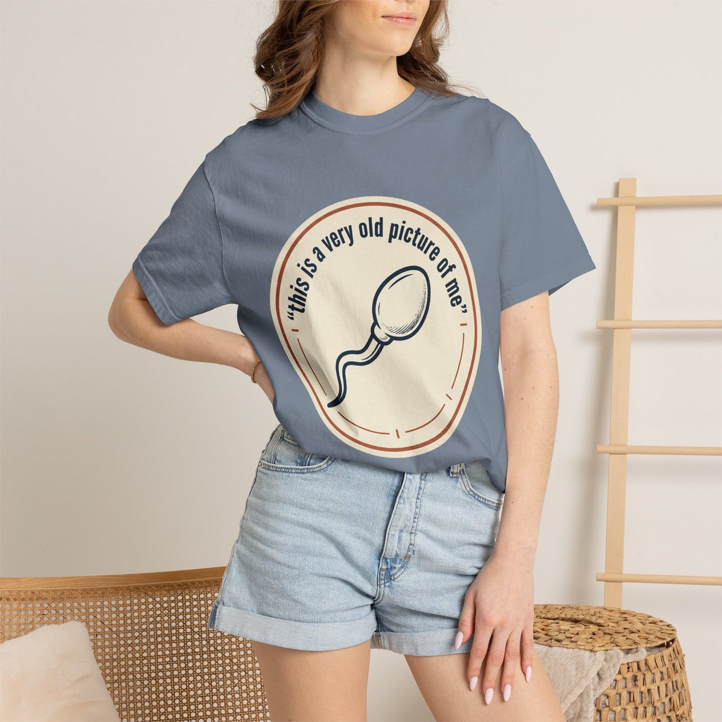 Vintage Sperm Graphic T-Shirt — "this is a very old picture of me"