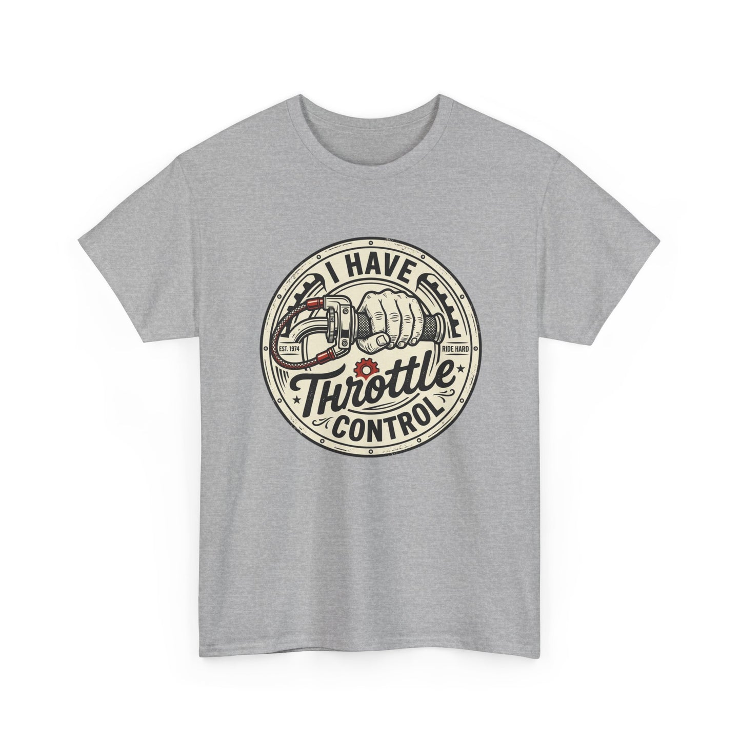 Throttle Control T-Shirt — "I Have Throttle Control" Vintage Motorcycle Tee