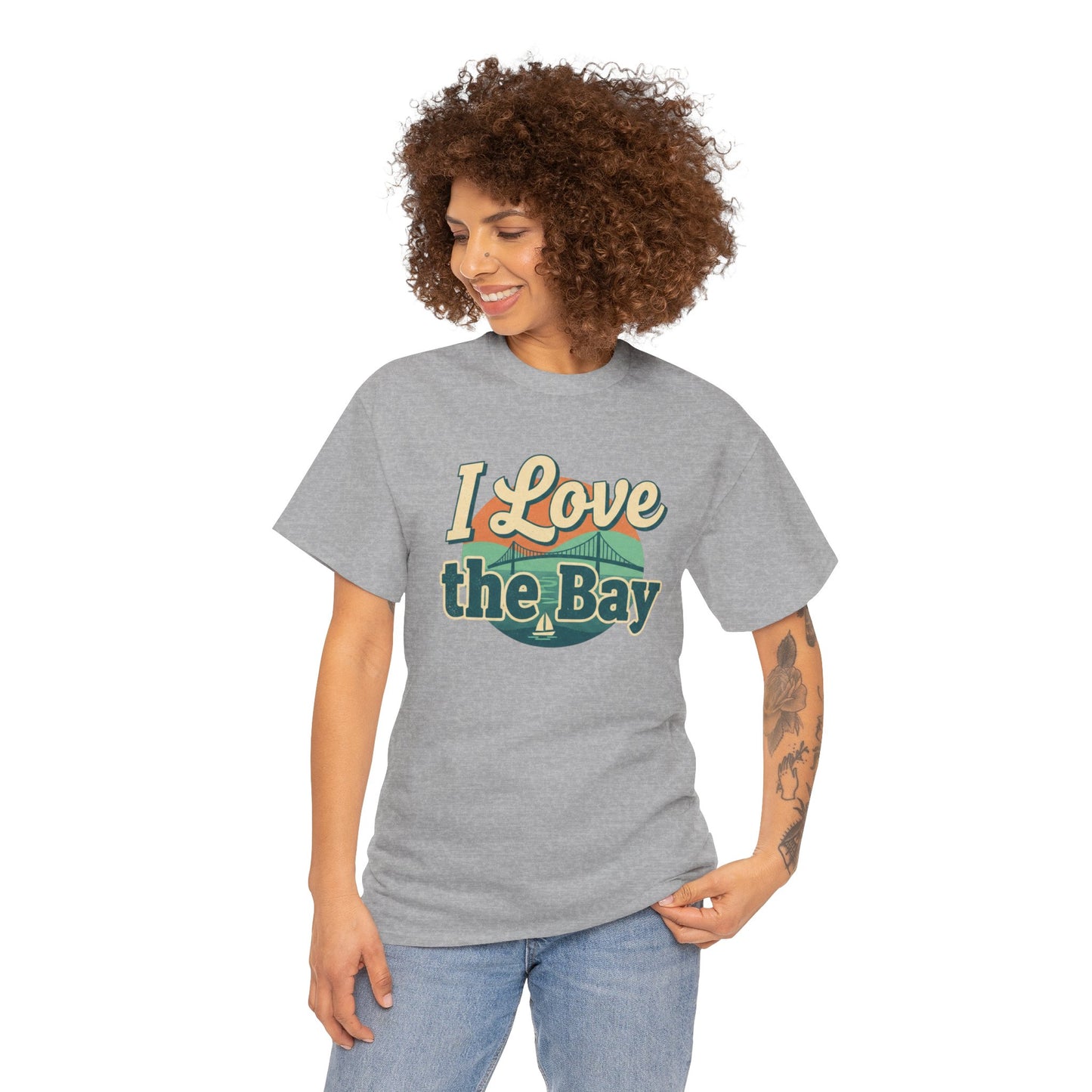 I Love the Bay T-Shirt — Retro Coastal Tee for Bay Lovers