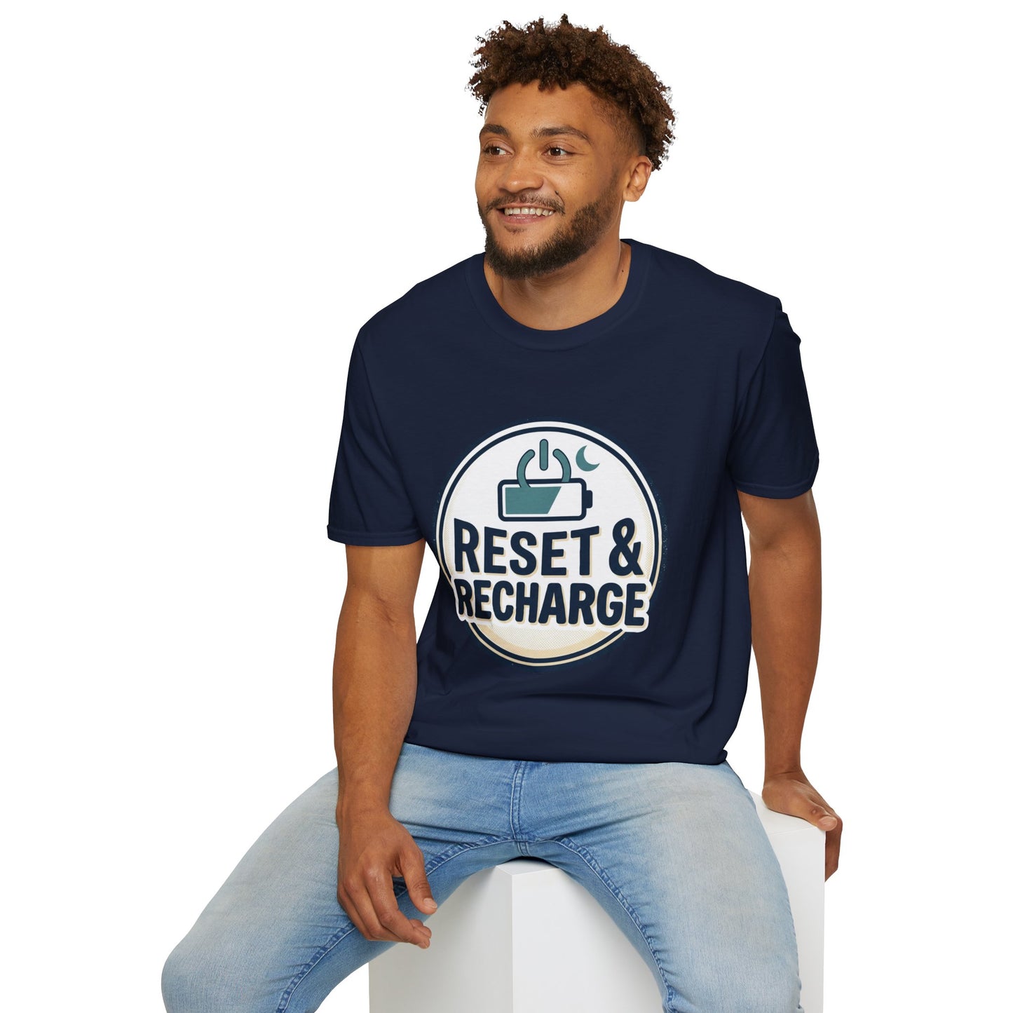 Reset & Recharge T-Shirt — Self-Care Relaxation Graphic Tee