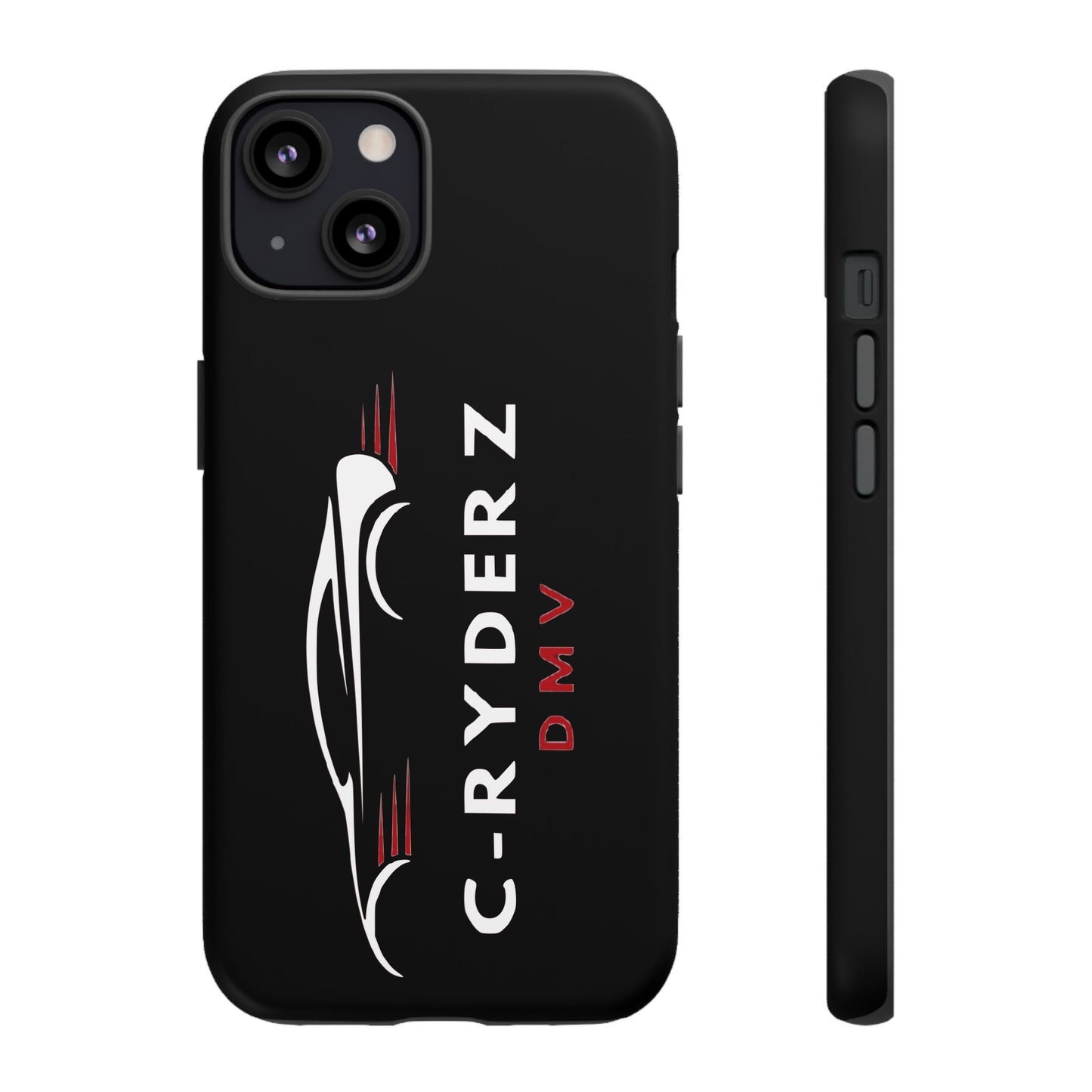 C-Ryderz DMV Black Slim Phone Case — Sporty Car Silhouette Protective Cover Printify