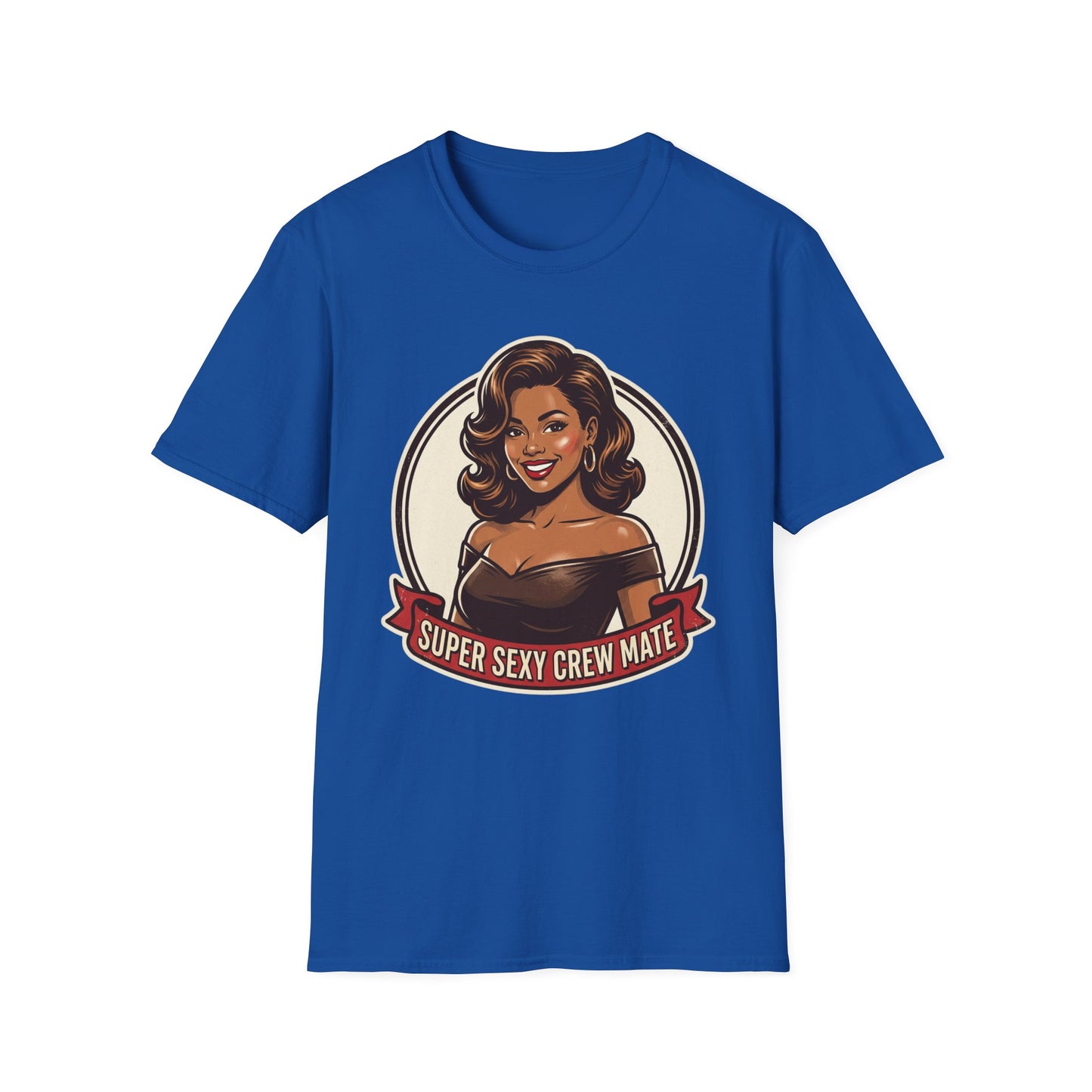 "Super Sexy Crew Mate" Retro Pin-Up Graphic Tee Printify
