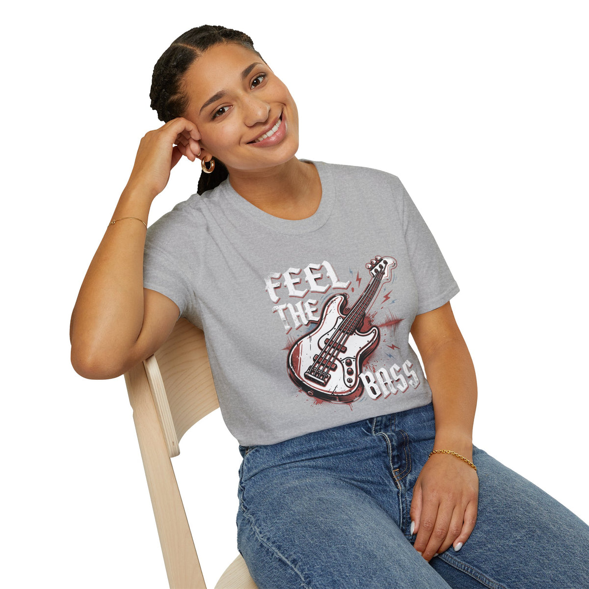 Bass Guitar Graphic T-Shirt — Rock Music Tee ("Bass Player")
