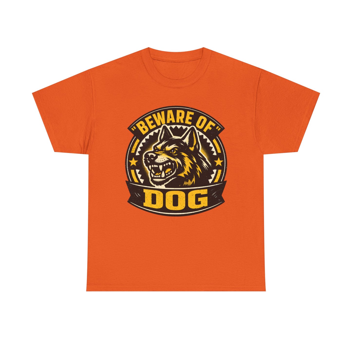 Beware of Dog T-Shirt — Retro Aggressive Dog Warning Graphic Tee Printify