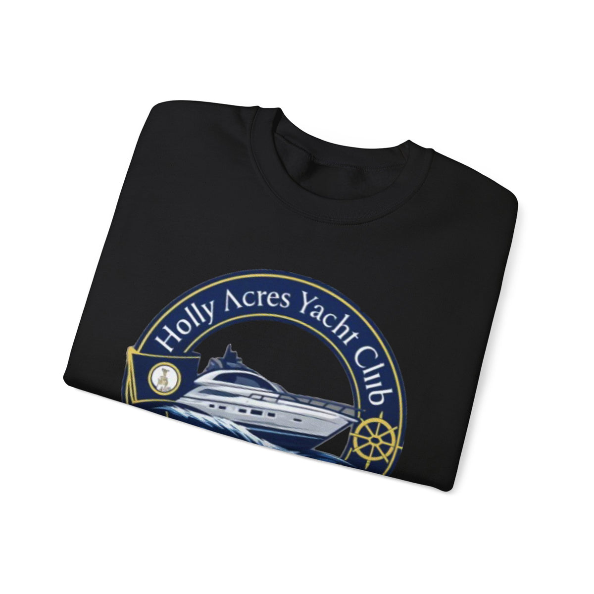 Virginia Yacht Club Crewneck Sweatshirt — "Holly Acres Yacht Club" Nautical Logo