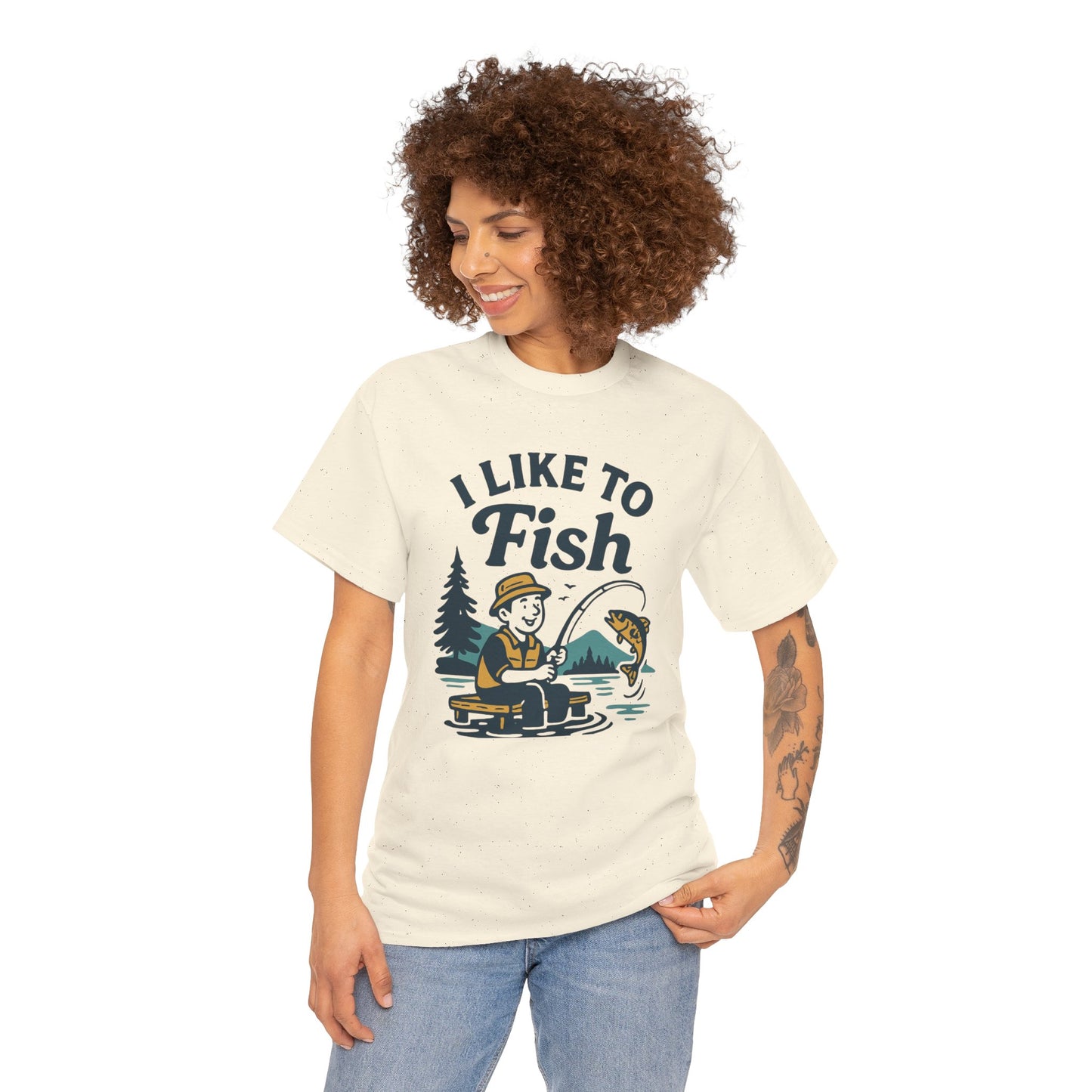 Fishing T-Shirt — "I Like to Fish" Vintage Outdoors Tee