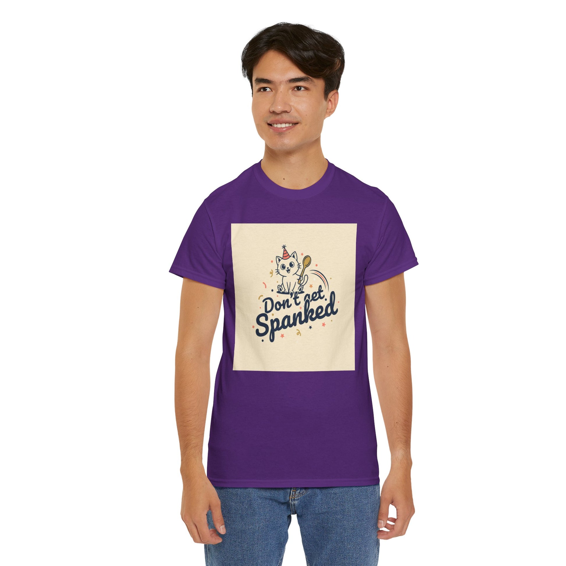 Don’t Get Spanked Cat Tee — Cute Retro Kitten Graphic T-Shirt Printify