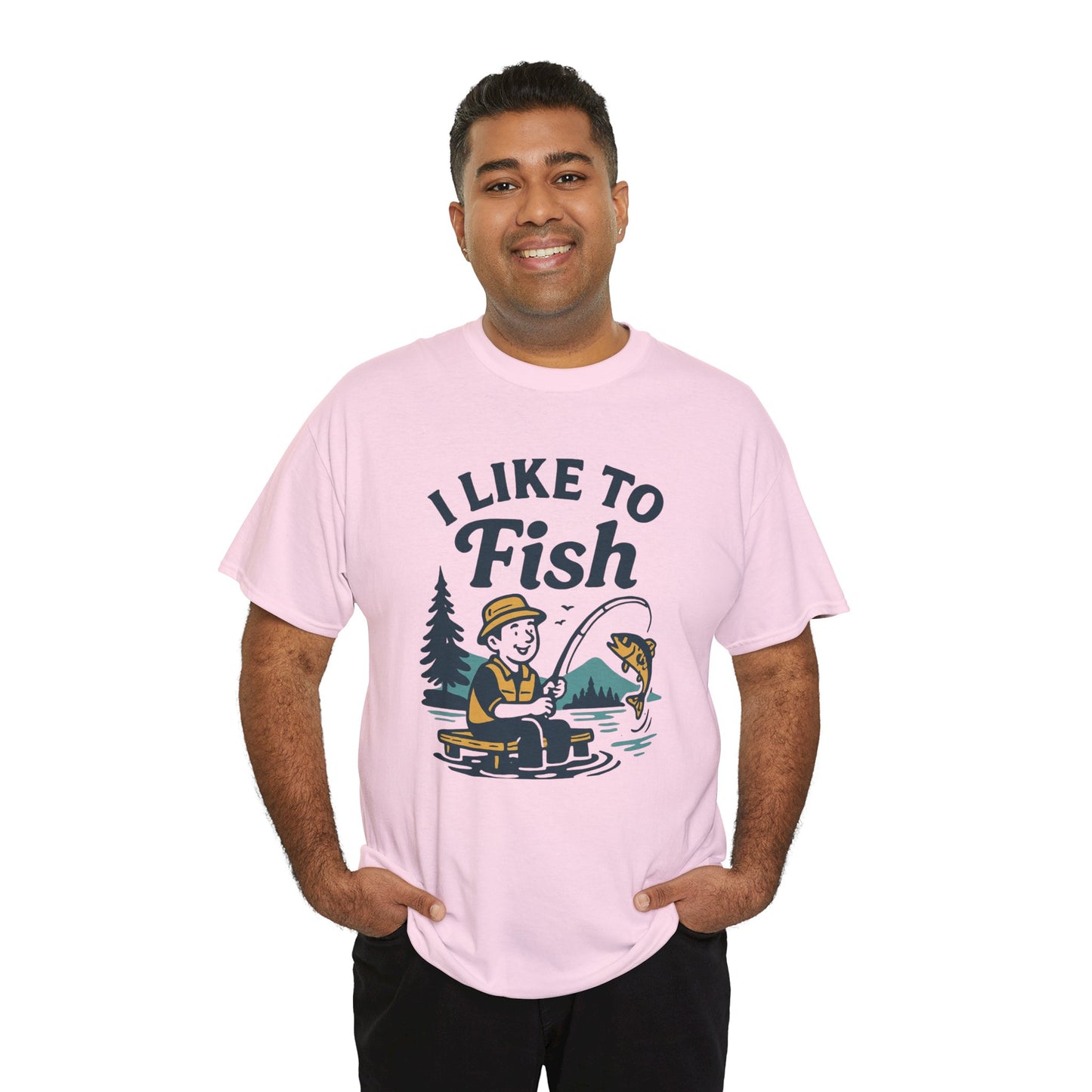 Fishing T-Shirt — "I Like to Fish" Vintage Outdoors Tee