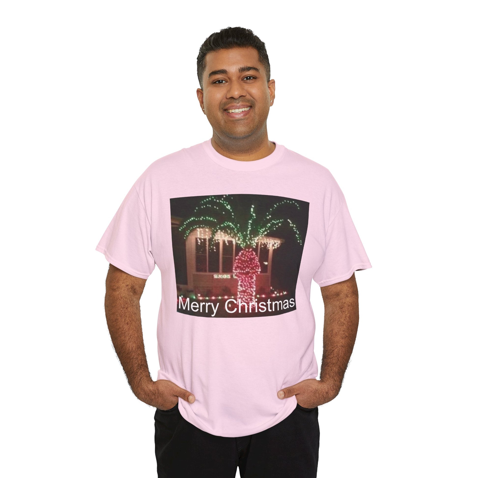 Christmas Lights Tee — 'Merry Christmas' Holiday Graphic T-Shirt Printify