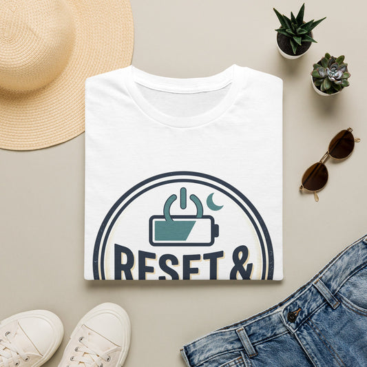 Reset & Recharge T-Shirt — Self-Care Relaxation Graphic Tee