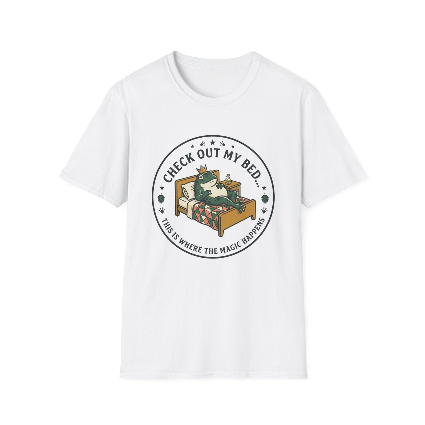 "Check Out My Bed" Cat Illustration Tee (There’s Where the Magic Happens)