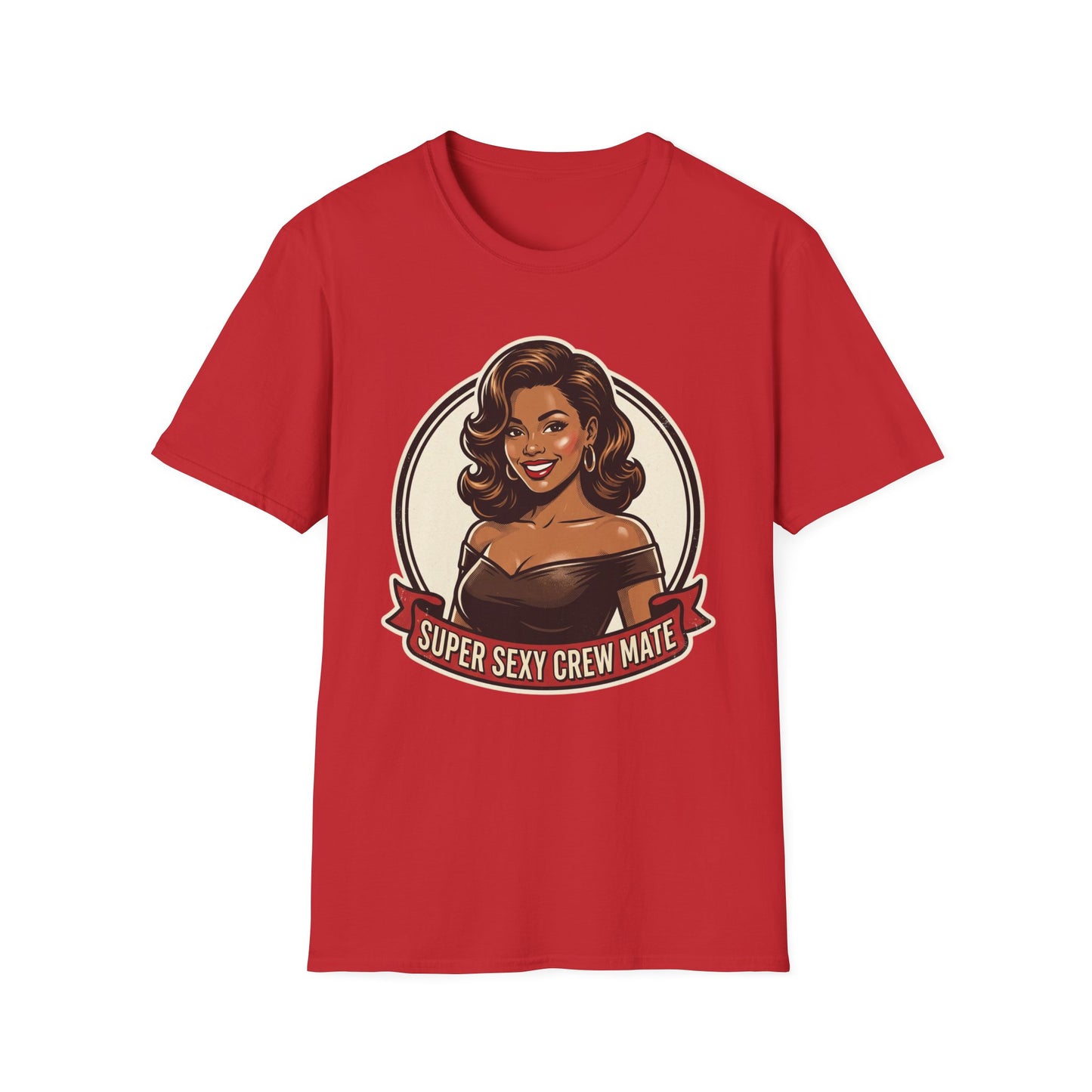 "Super Sexy Crew Mate" Retro Pin-Up Graphic Tee Printify