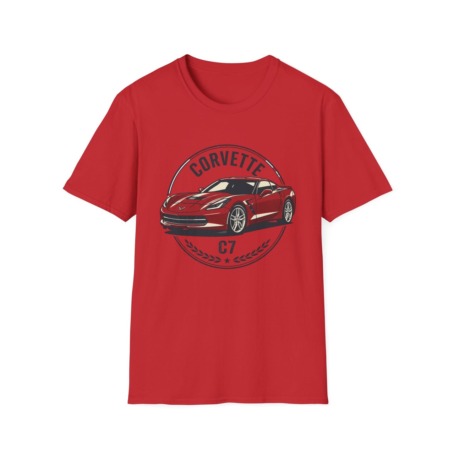 Corvette C7 Tee — Retro Red Sports Car T-Shirt