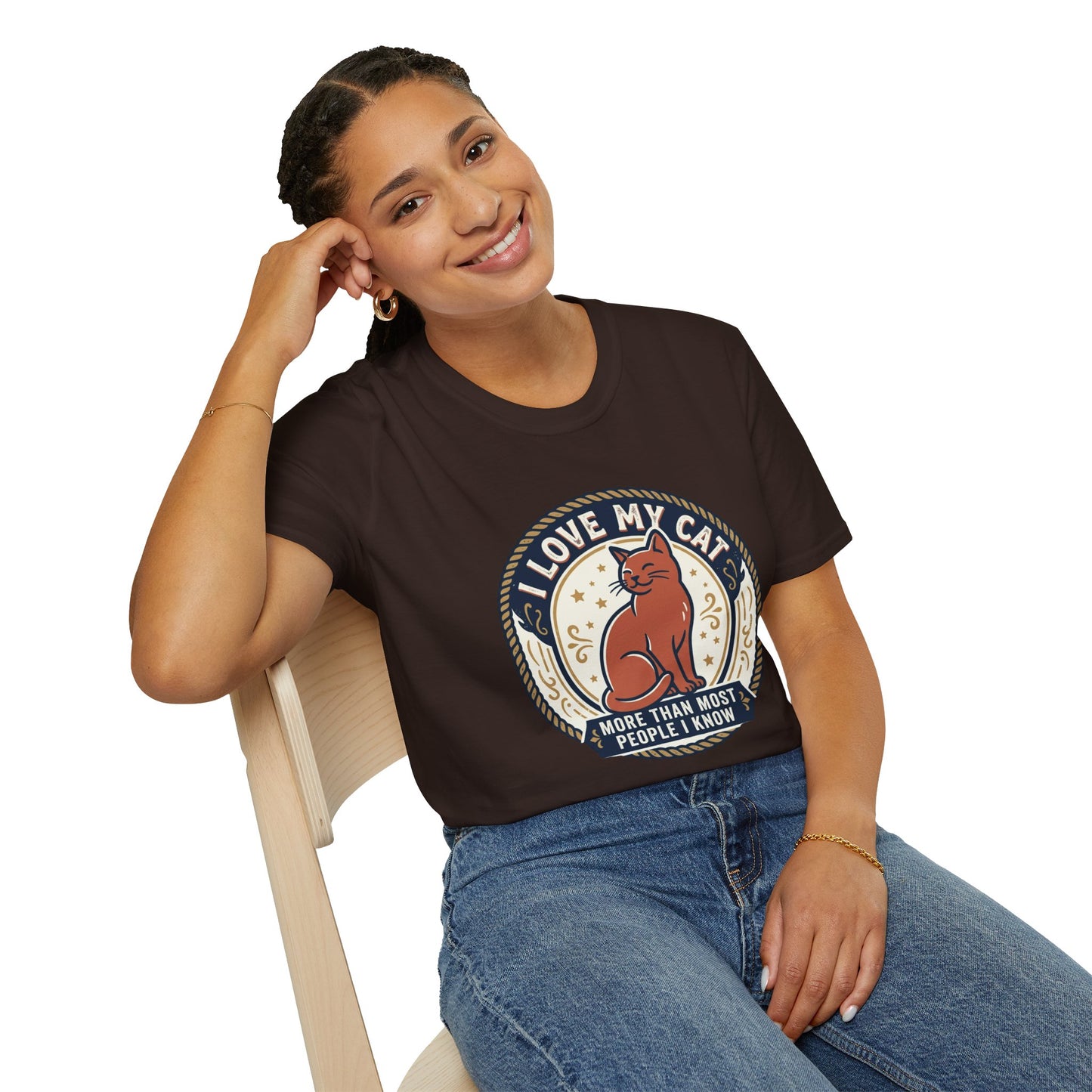 I Love My Cat T-Shirt — "I Love My Cat More Than Most People I Know" Cat Lover Tee