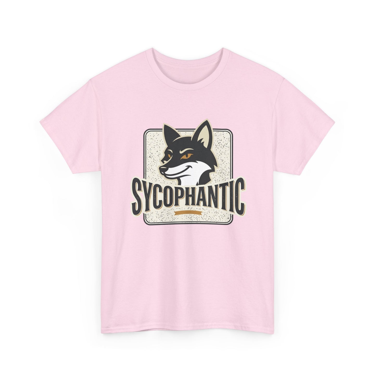 Sycophantic Fox Graphic Tee — Retro Animal Logo T-Shirt