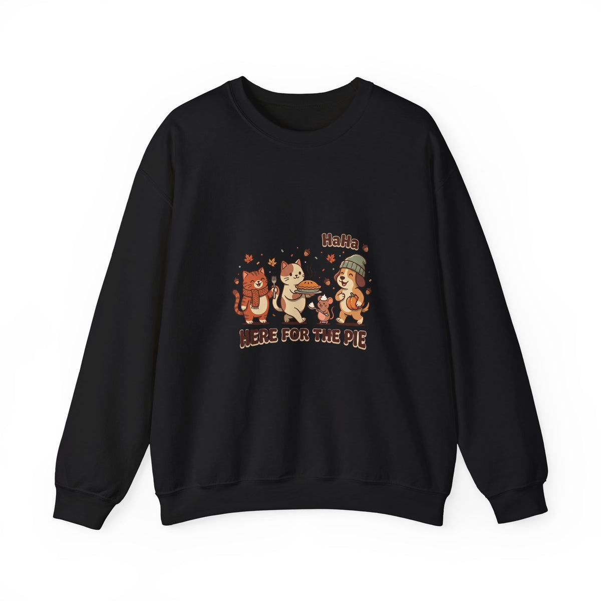 Here For The Pie Sweatshirt | Thanksgiving Turkey Pumpkin Pie Friendsgiving