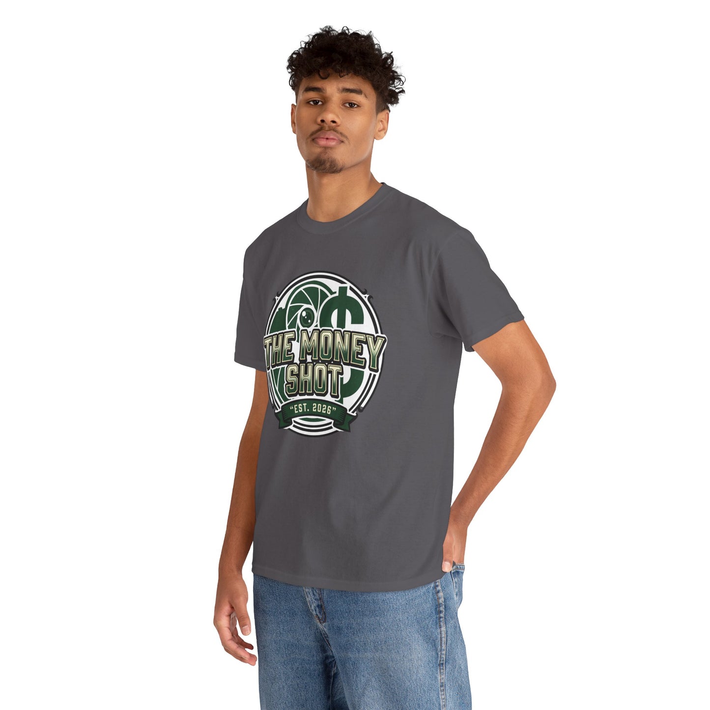 The Money Shot Graphic Tee — Retro Dollar Logo T-Shirt