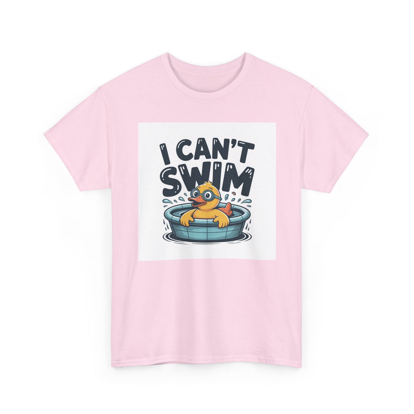 I Can't Swim Duck T-Shirt — Cute Funny Pool Float Graphic Tee
