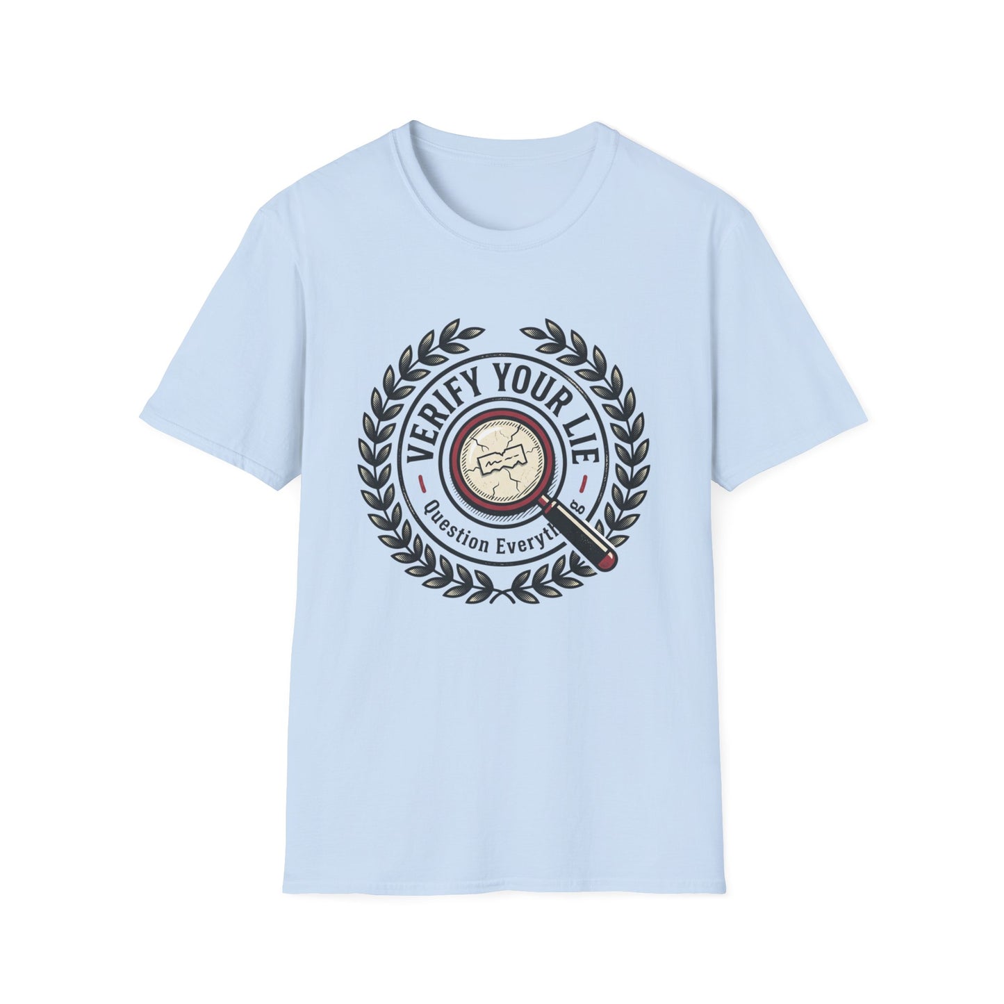 Verify Your Life T-Shirt — Vintage Badge Graphic Tee for Curious Minds