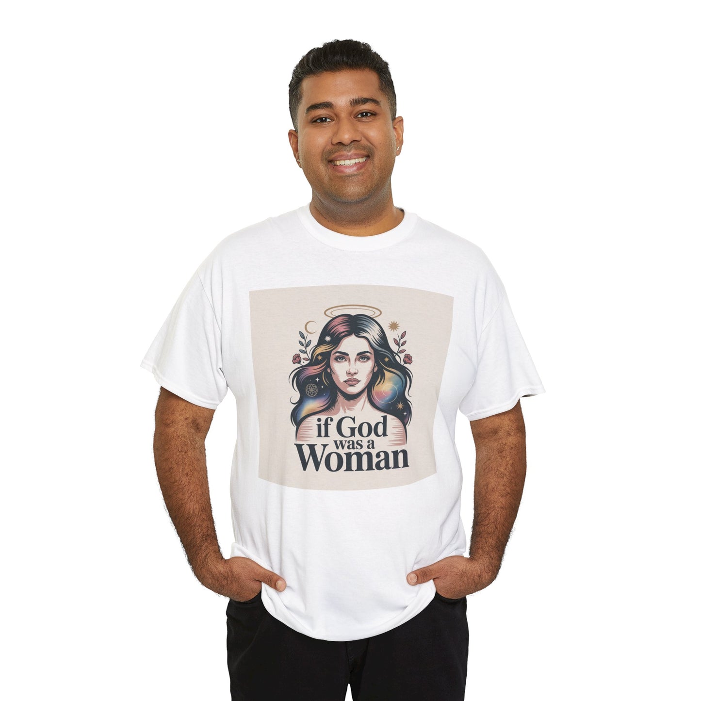 If God Was a Woman T-Shirt — Feminist Retro Portrait Tee