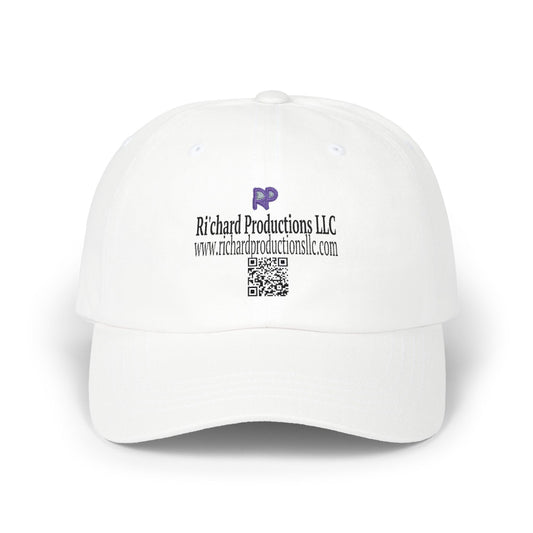 RP Cap — Richard Productions Logo & QR Code Embroidered Hat Printify